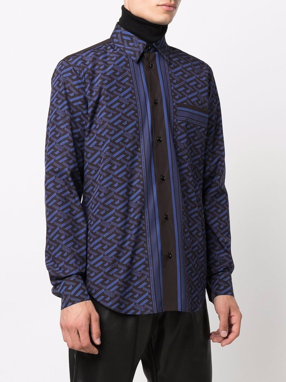 Greca Key-print shirt - 3