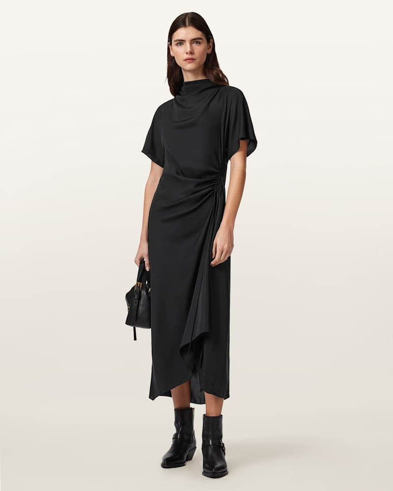 ROSIE SILK BLEND MIDI DRESS 4
