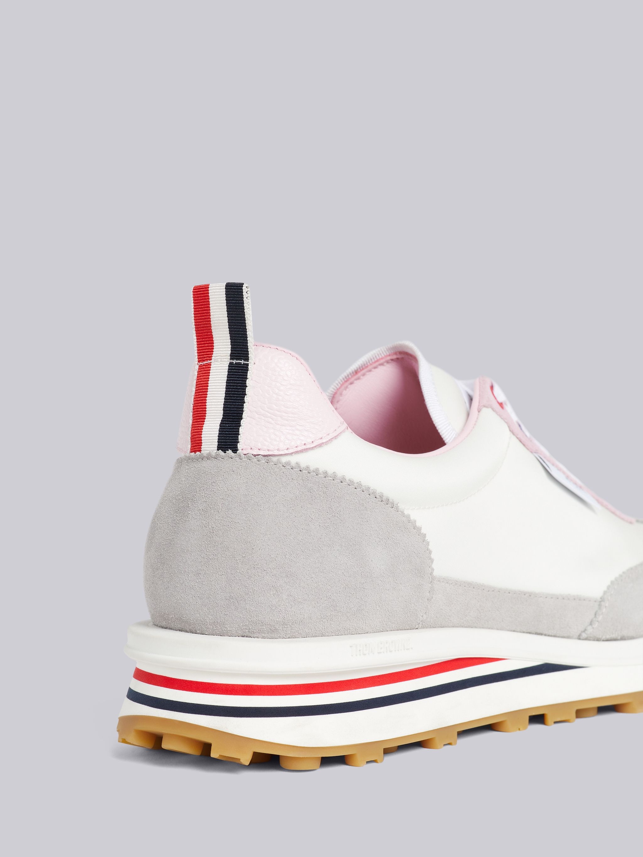 Light Pink Nylon Stripe Lace Loop Tech Runner - 2