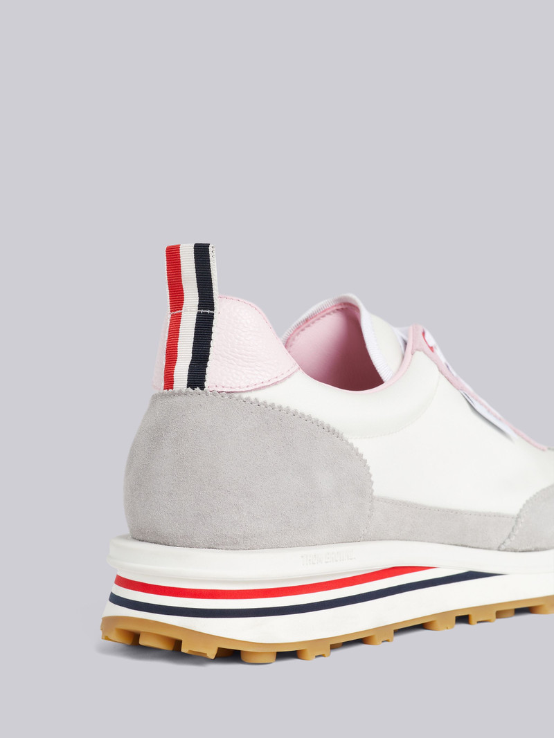 Thom Browne Light Pink Nylon Stripe Lace Loop Tech Runner outlook