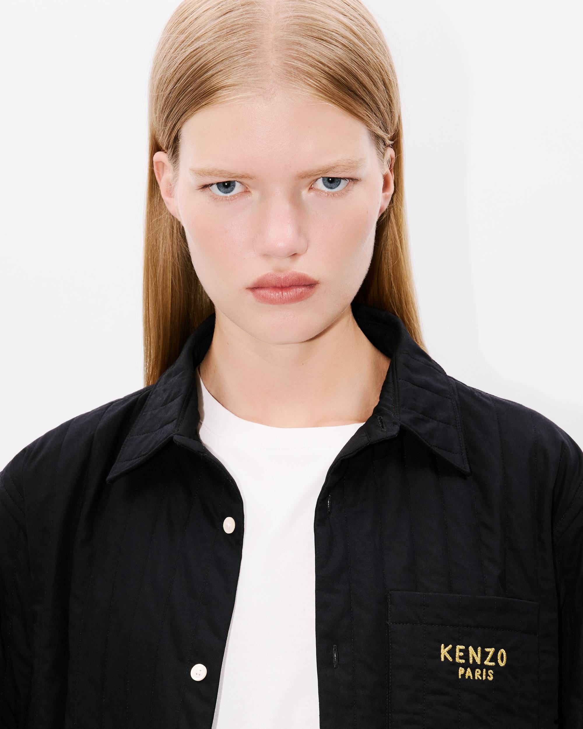 'Lunar New Year' genderless quilted padded overshirt in cotton poplin - 6
