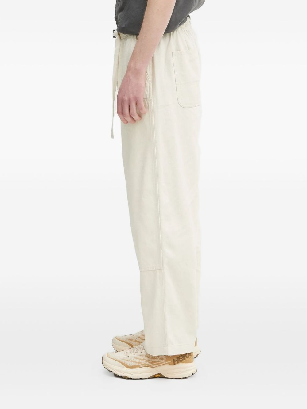 drawstring logo-patch trousers - 1
