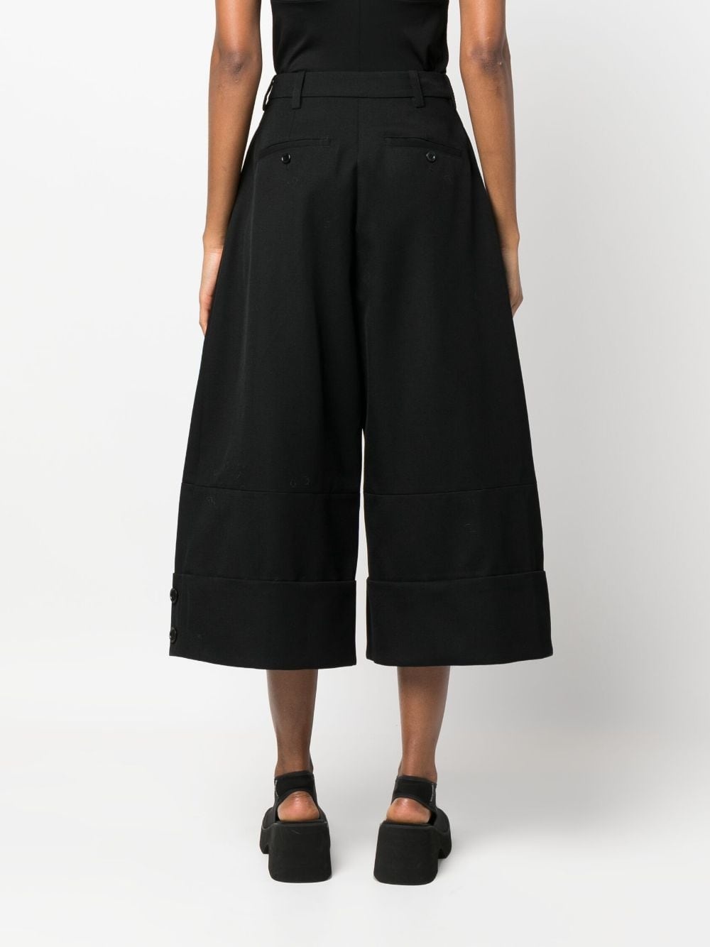 wide-leg cropped trousers - 4