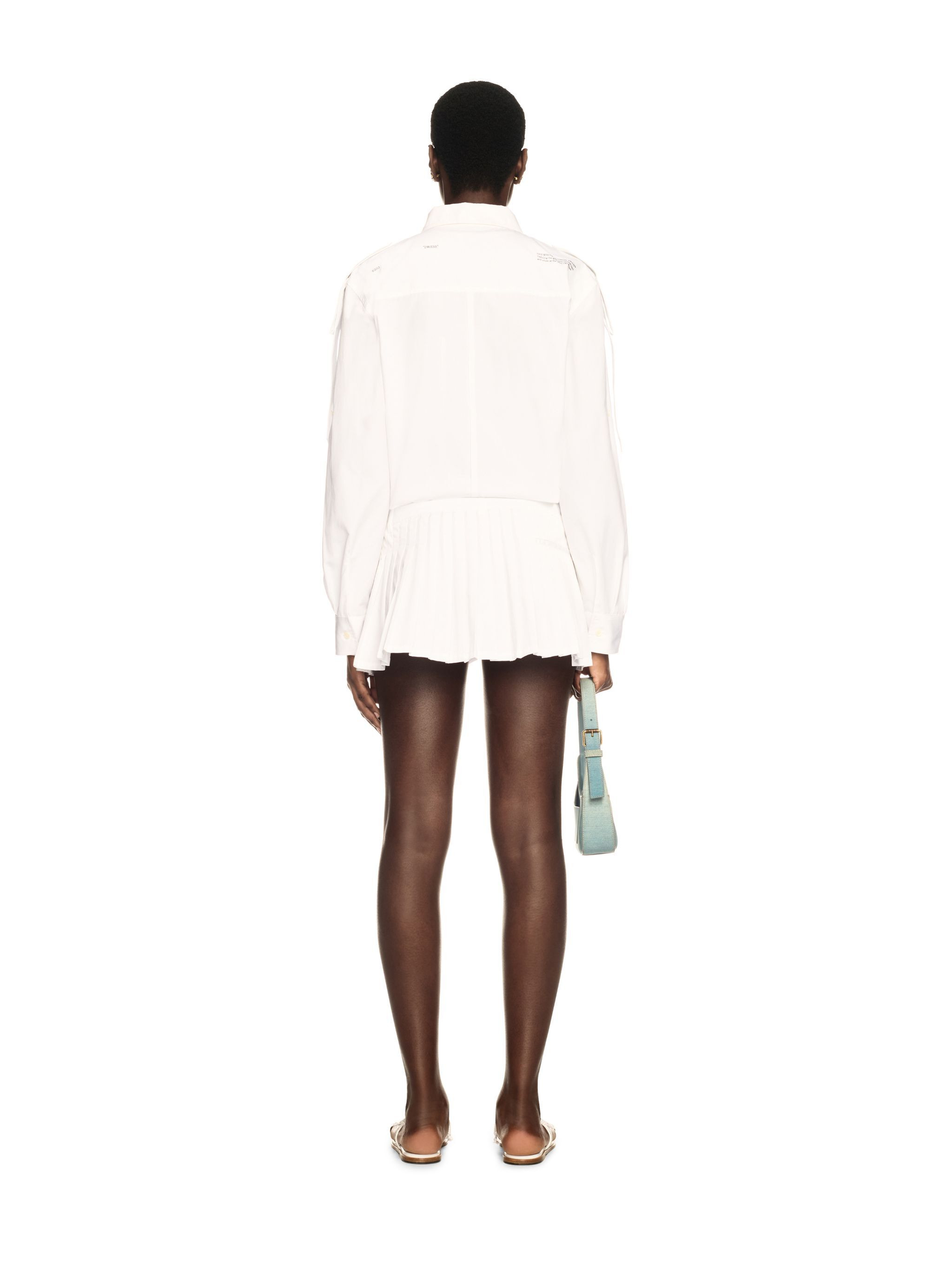 White Savana Poplin Mini Dress - 4