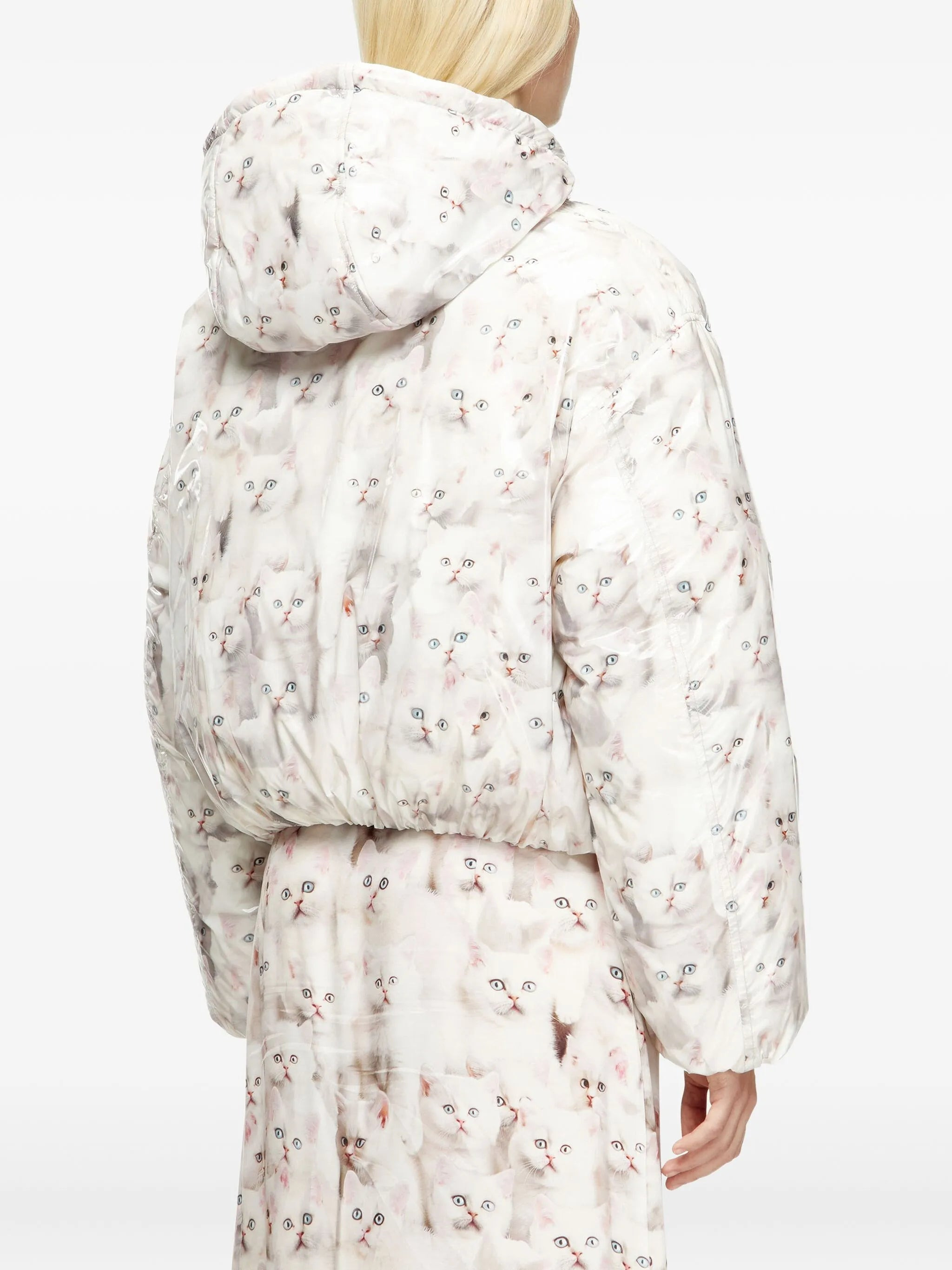Diesel Kitten-print Hooded Puffer Jacket - 3