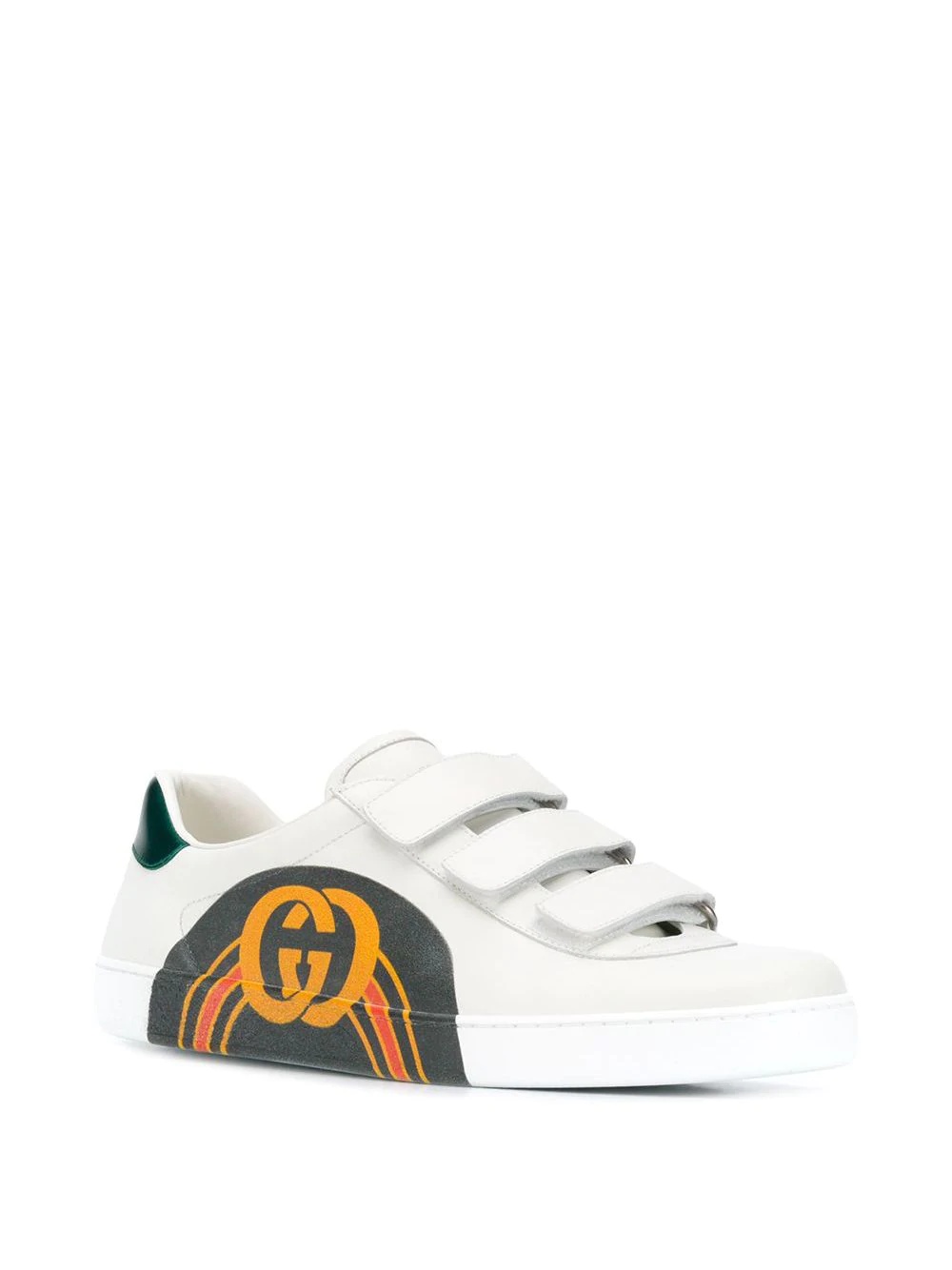 rainbow striped logo sneakers - 2