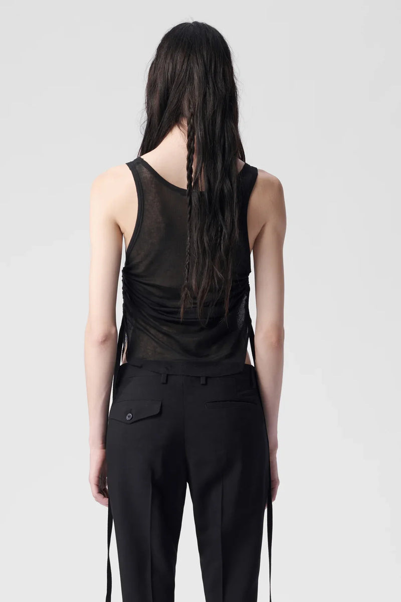 Mara Wrinkled Cropped Tank Top - 3