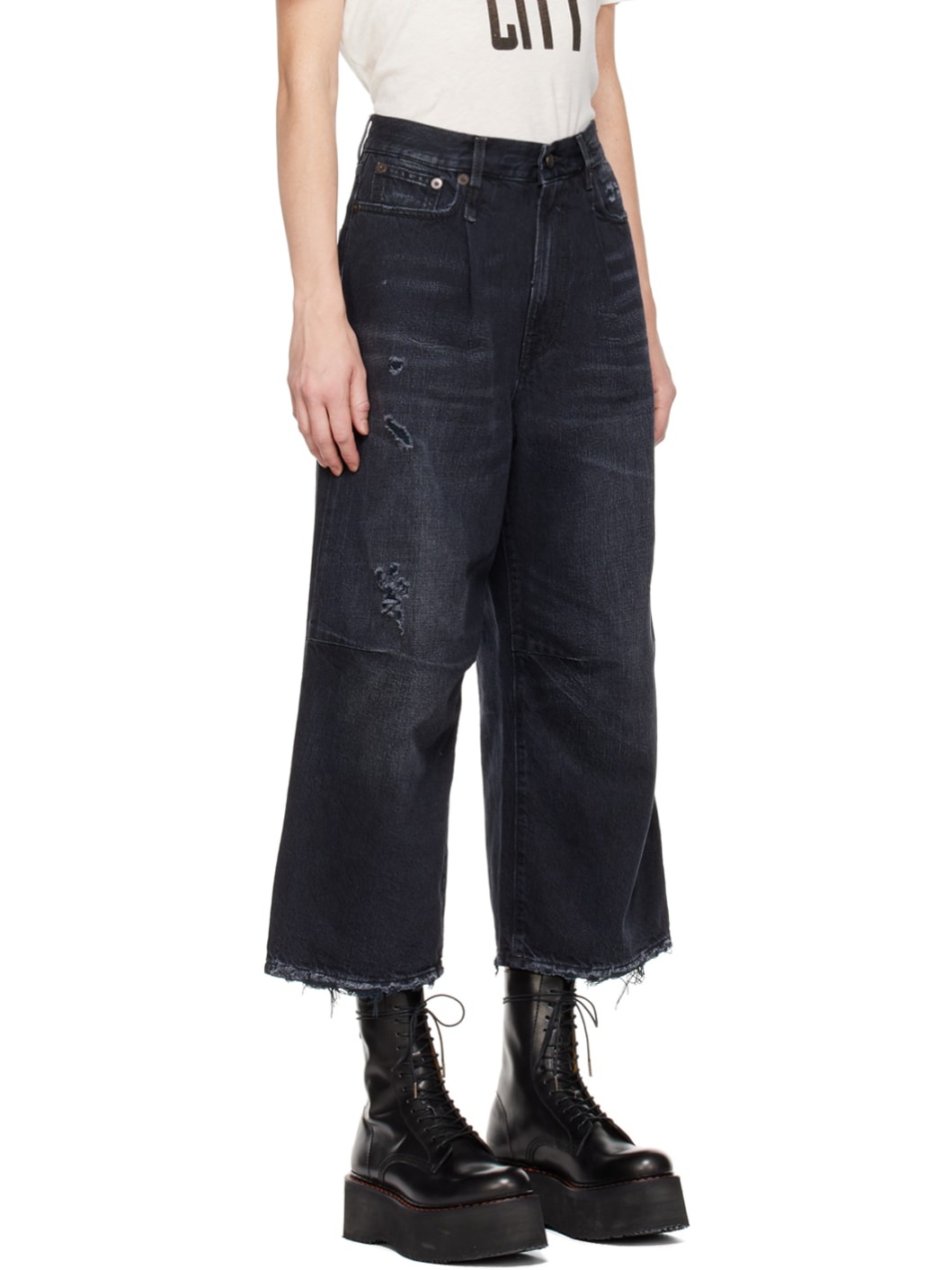 Black Wide-Leg Jeans - 2