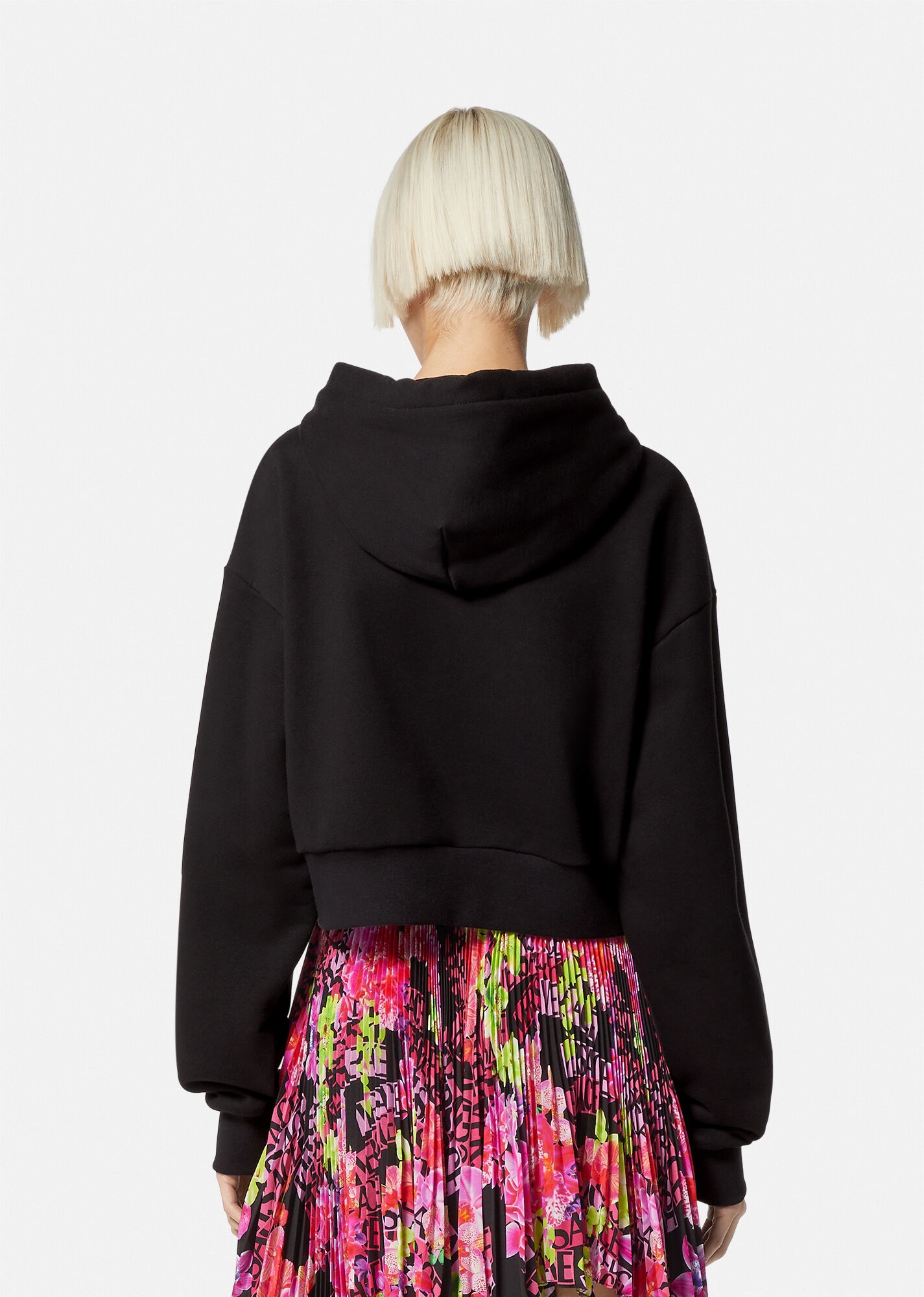 Versace Goddess Studded Crop Hoodie - 4