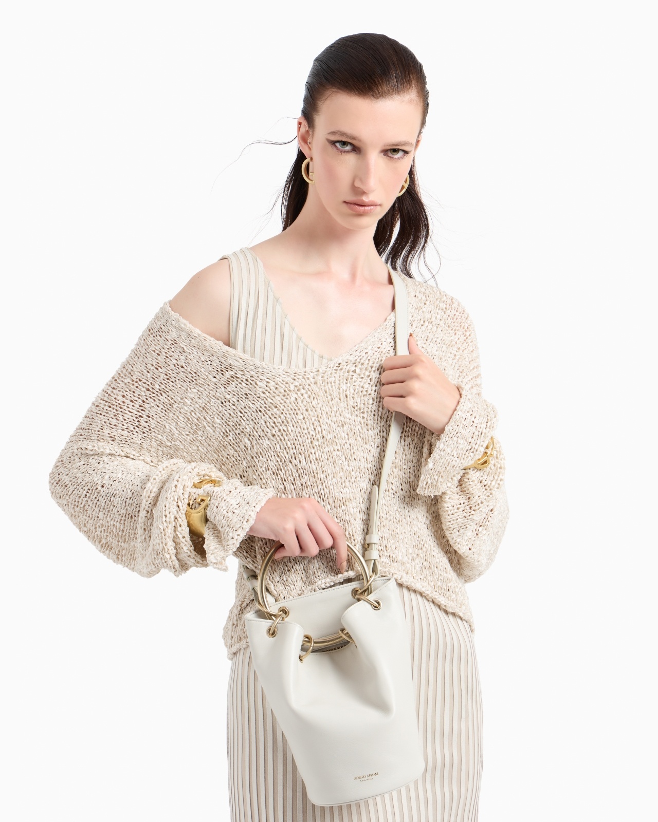 SILK JERSEY AND SUEDE DRESS - 6