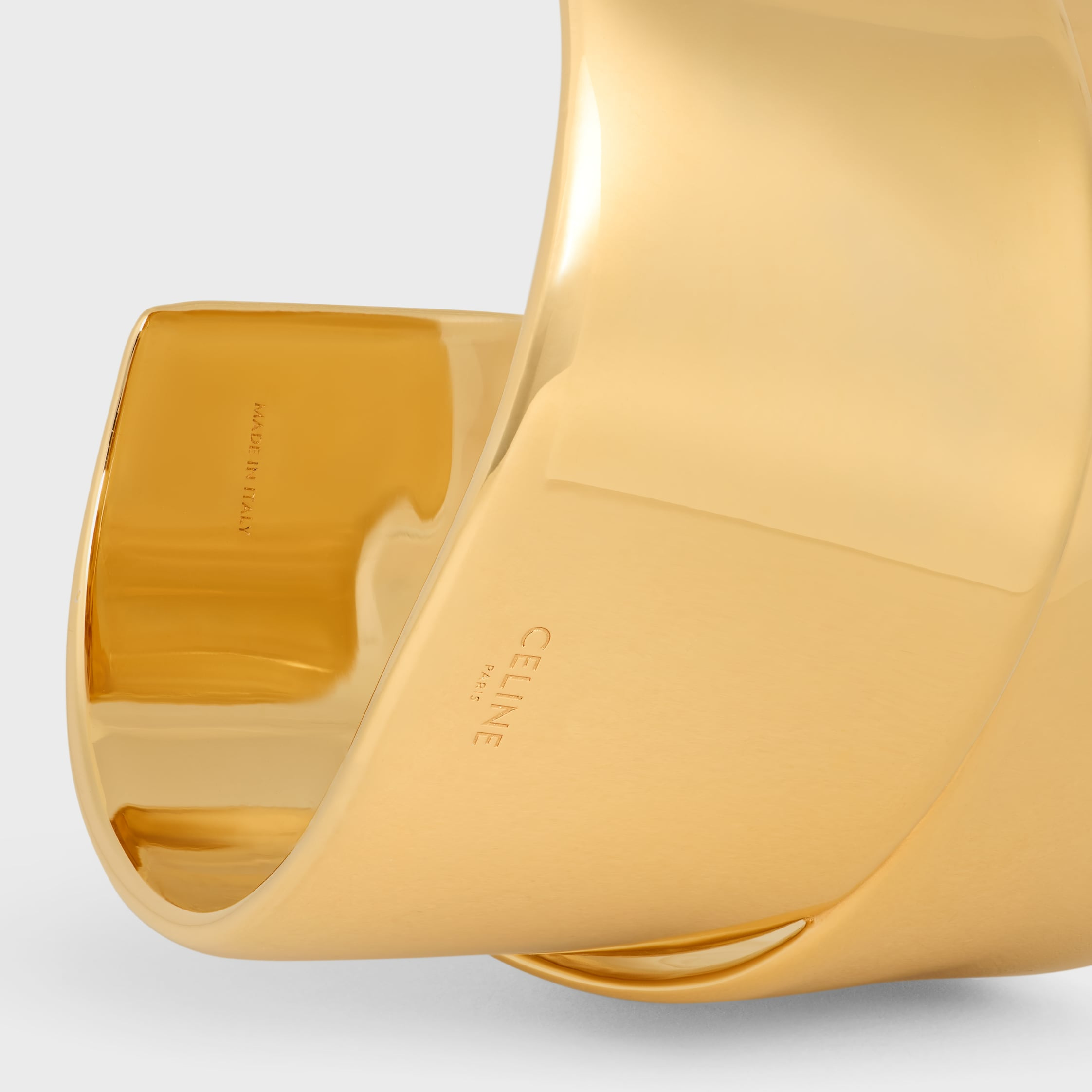 Formes Abstraites Ribbon Cuff in Brass with Gold Finish - 4