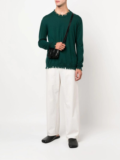 UMA WANG cashmere raw-cut jumper outlook