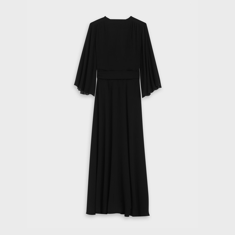 CELINE WRAPAROUND LONG DRESS IN SILK GEORGETTE outlook