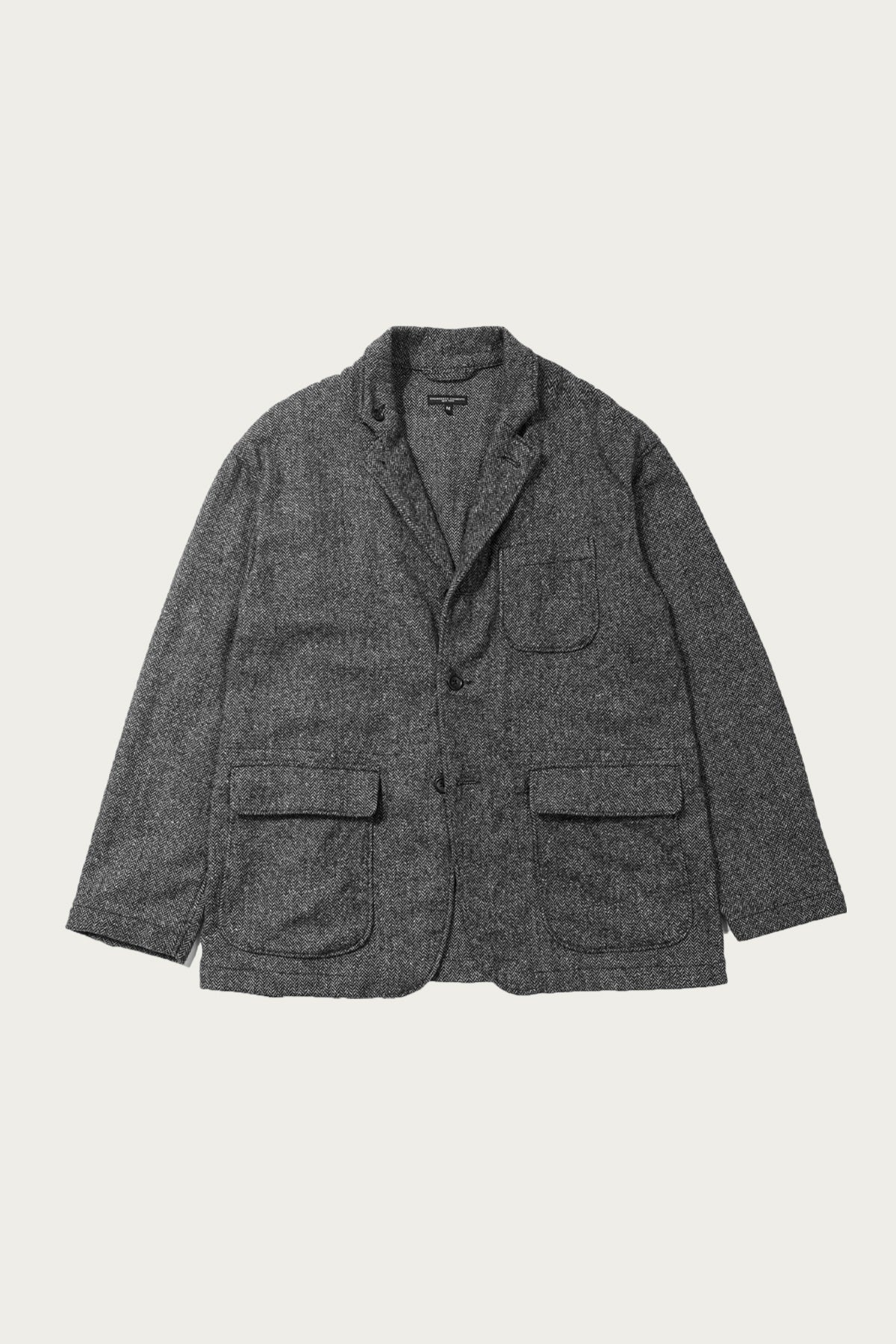 Loiter Jacket - Grey Poly/Wool Herringbone - 1