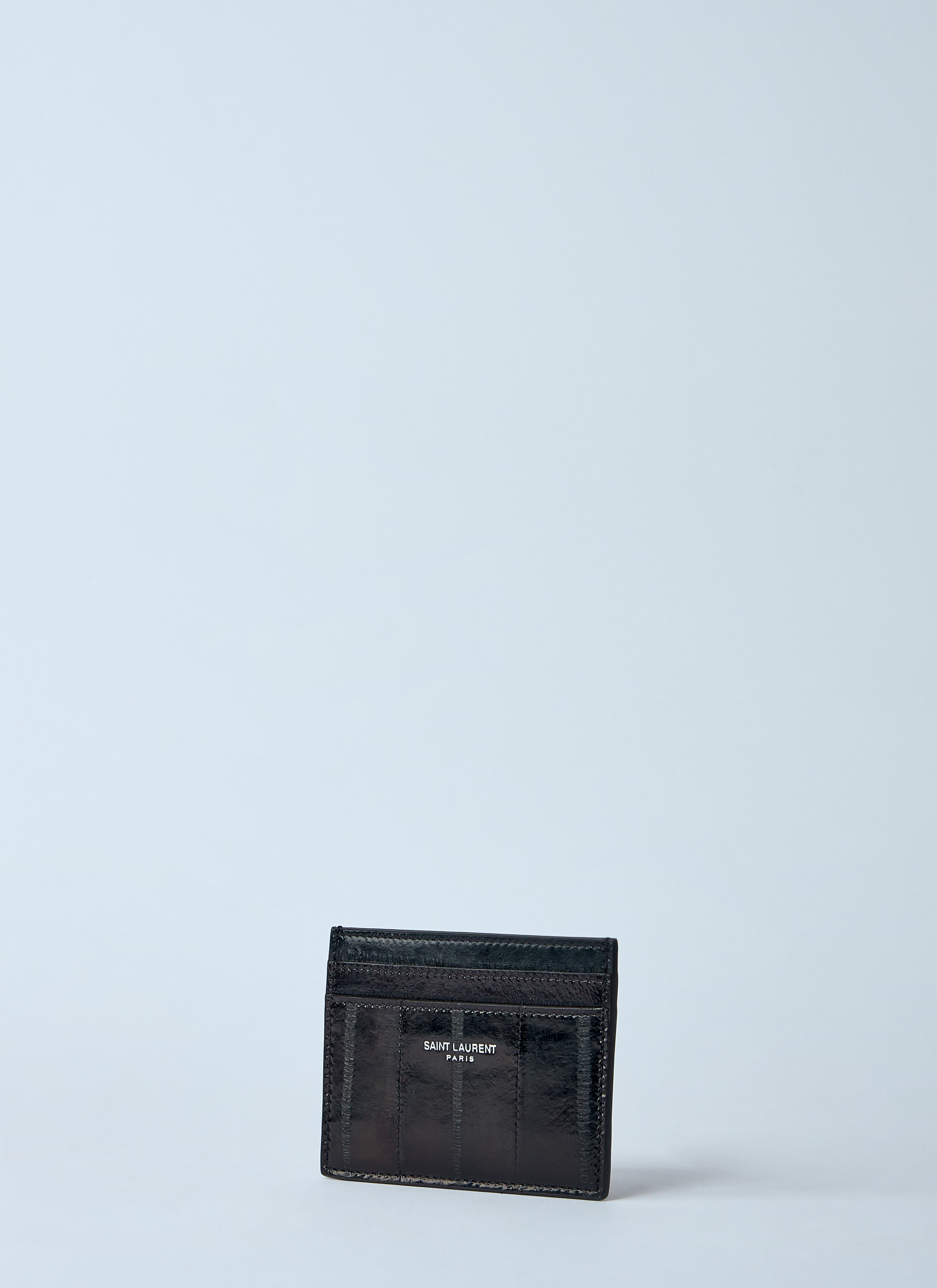 Saint Laurent Men Logo Print Leather Cardholder - 7