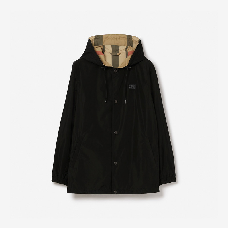 Reversible Check Hooded Jacket - 1