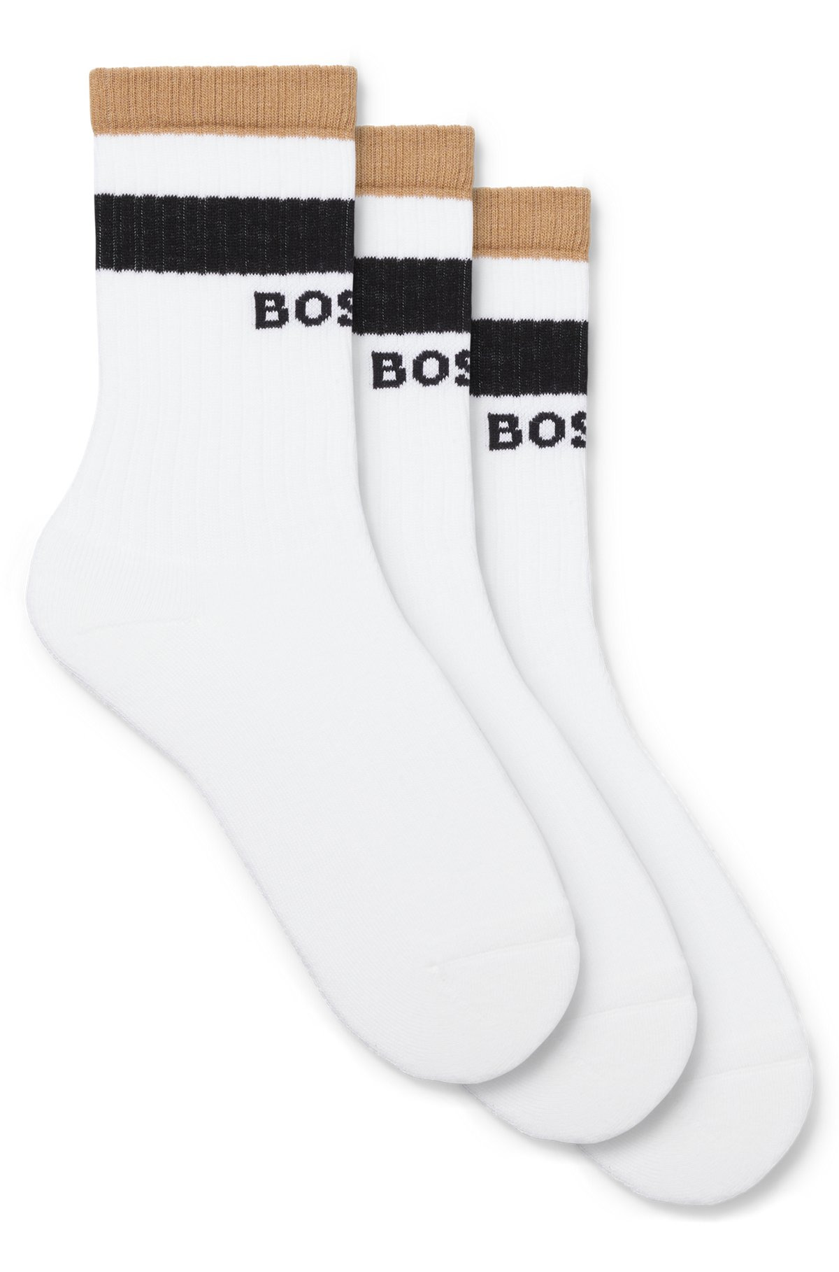 THREE-PACK OF SHORT-LENGTH SOCKS WITH SIGNATURE STRIPES - 1