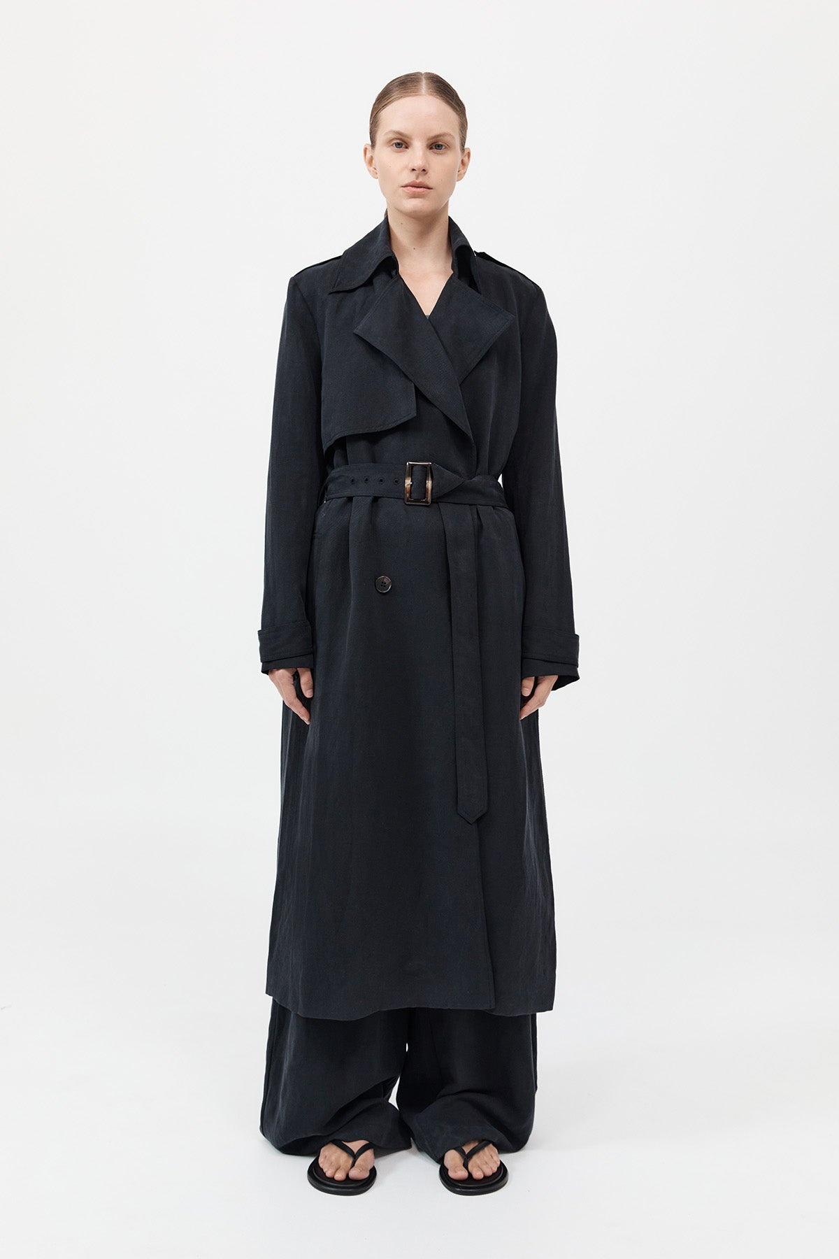 Soft Tailored Trench - Black - 2