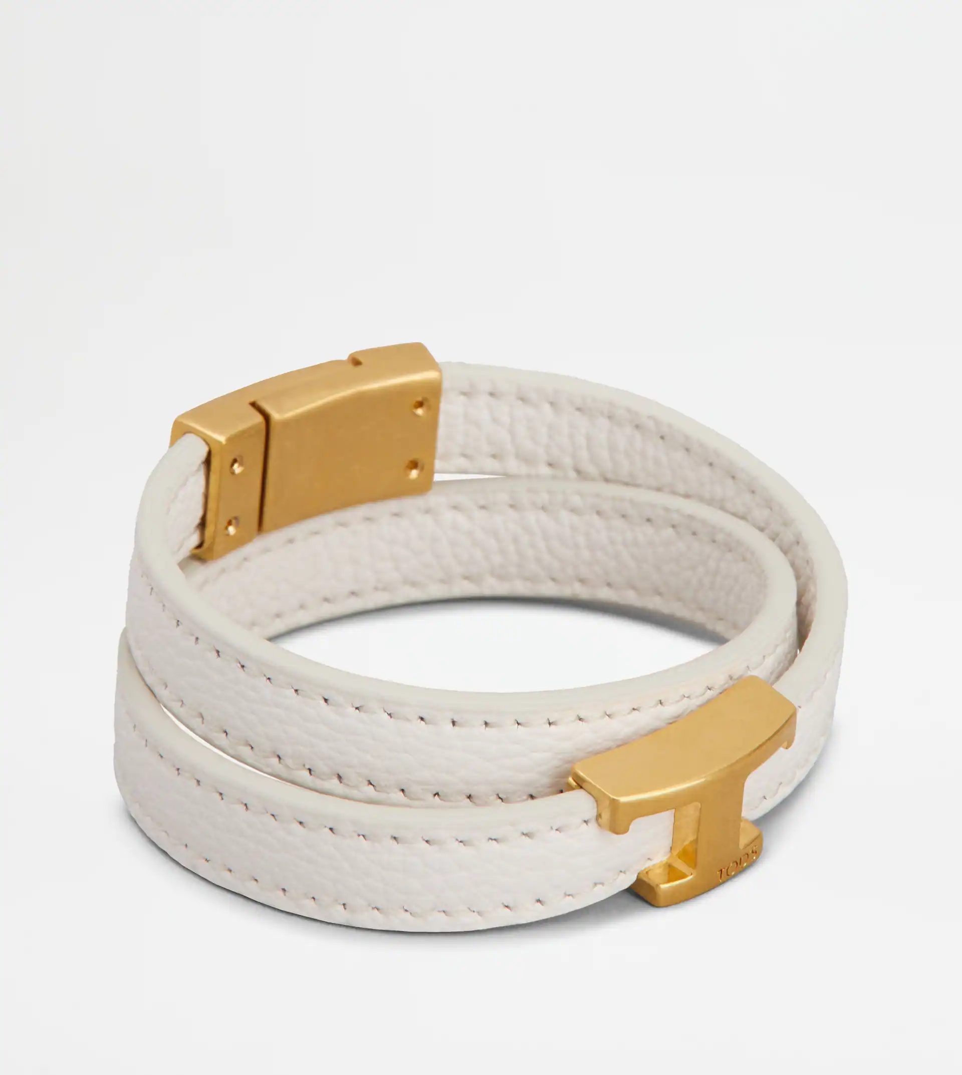 BRACELET IN LEATHER - WHITE - 2