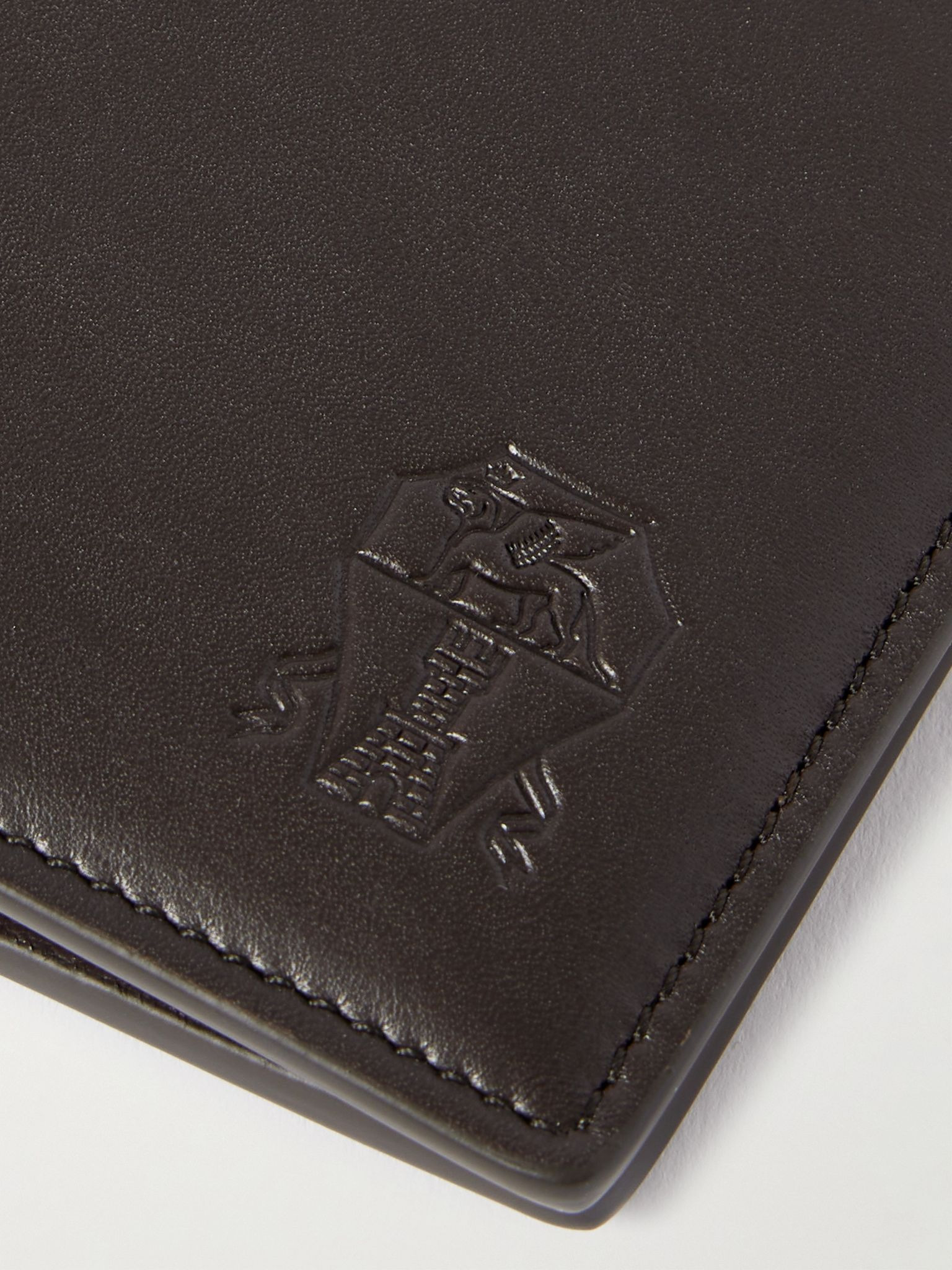 Logo-Debossed Leather Wallet Brown - 3
