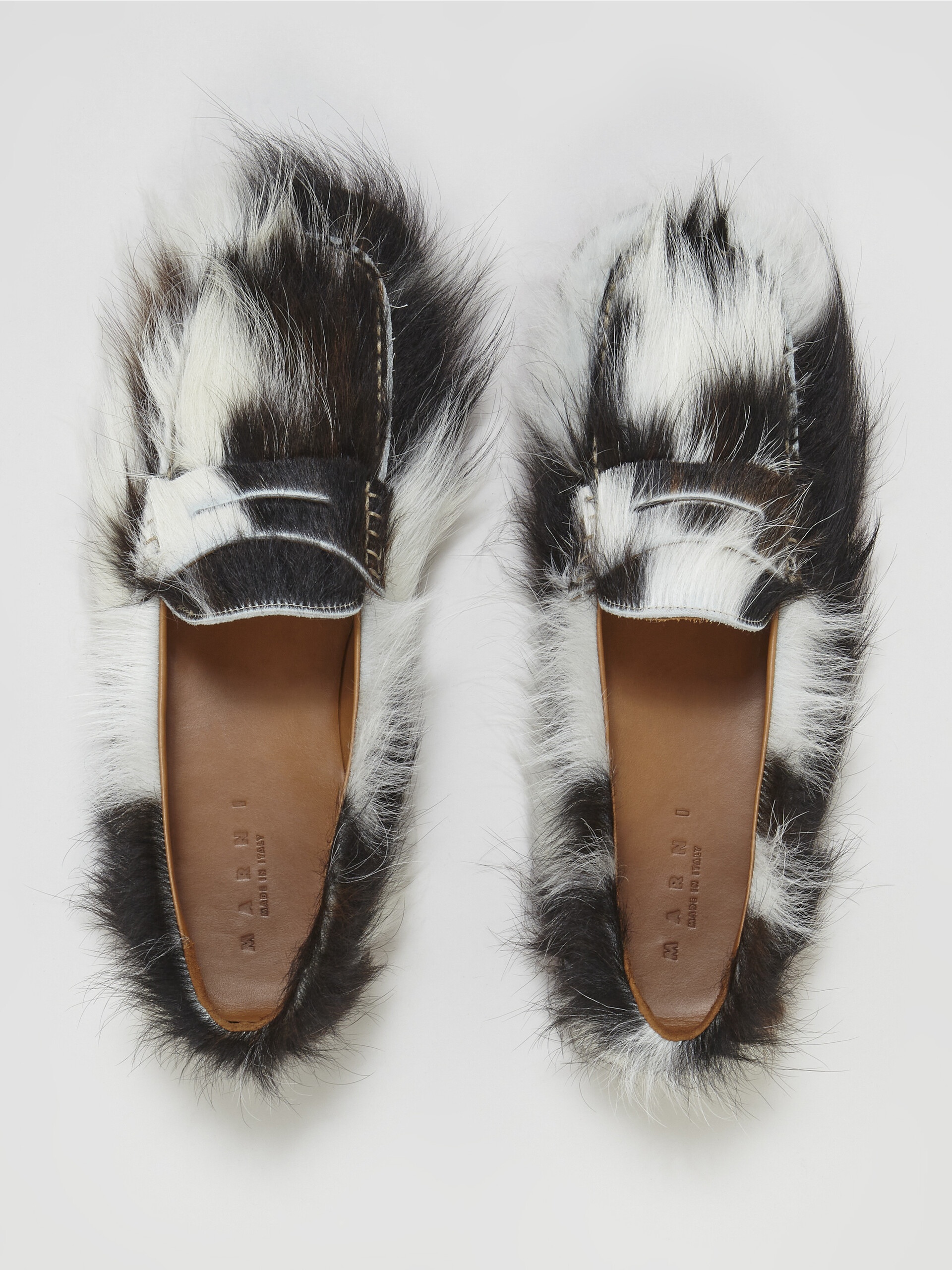 SPOTTED LONG CALF HAIR MOCCASIN - 4