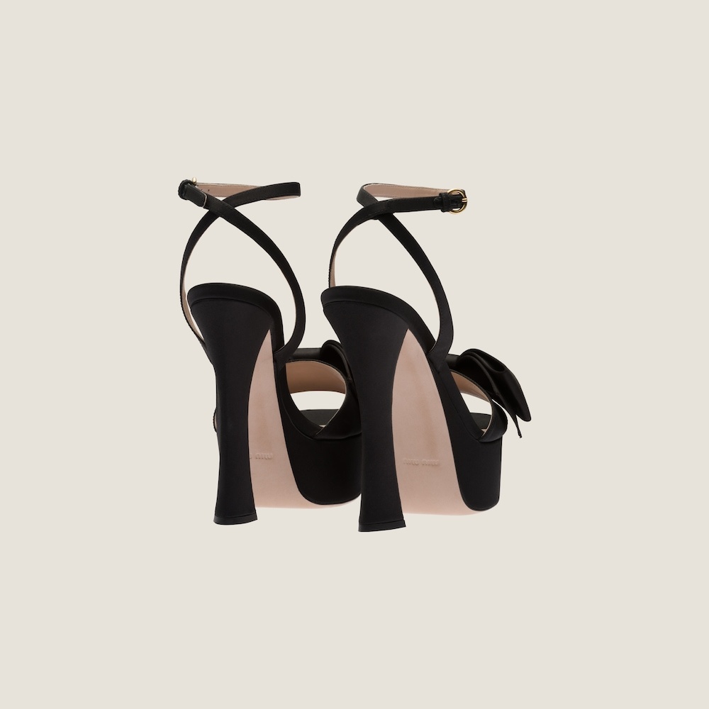 Satin platform sandals - 3