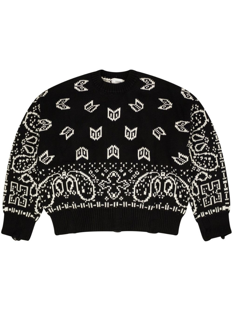 bandana-print cotton jumper 1