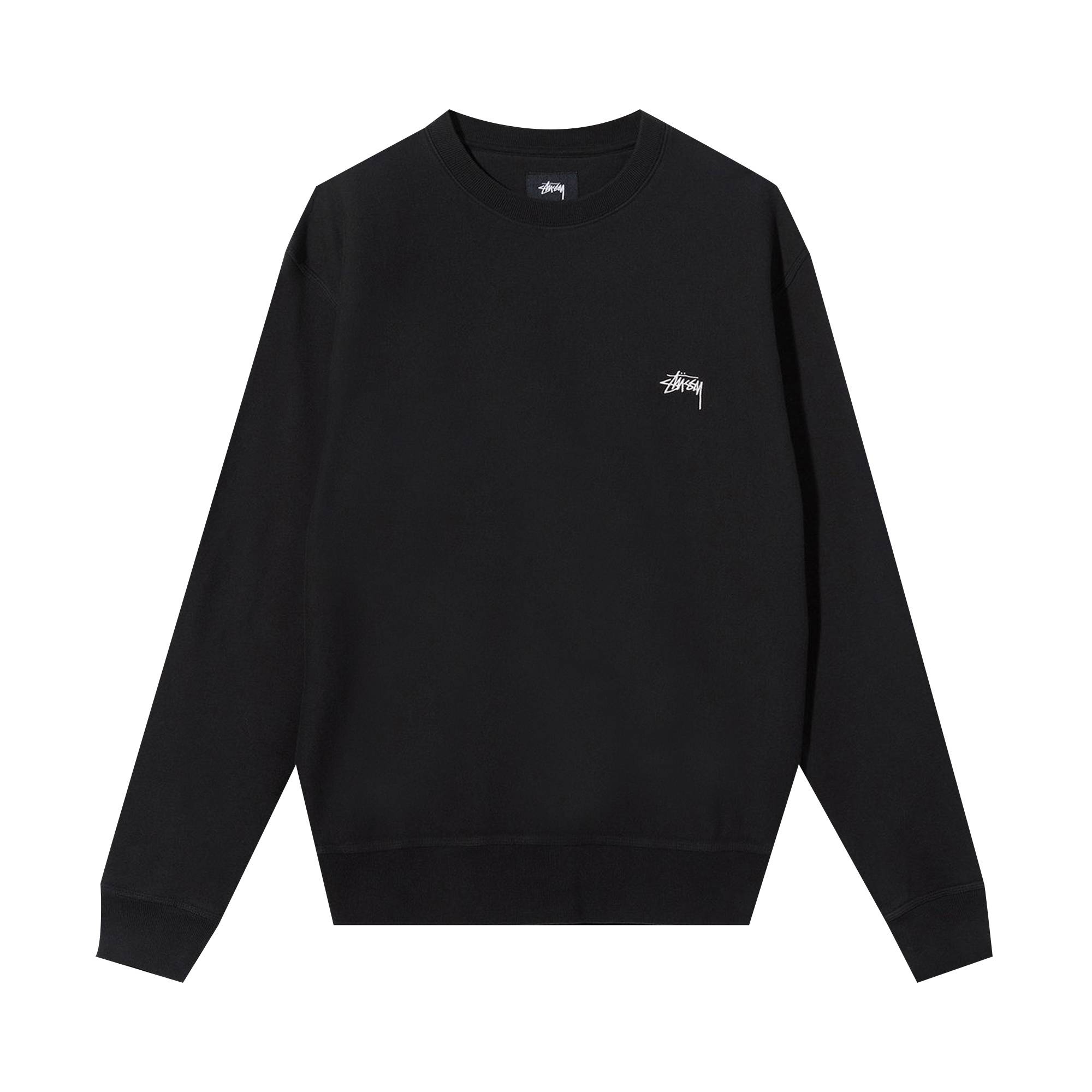 Stussy Stock Logo Crew 'Black' - 1