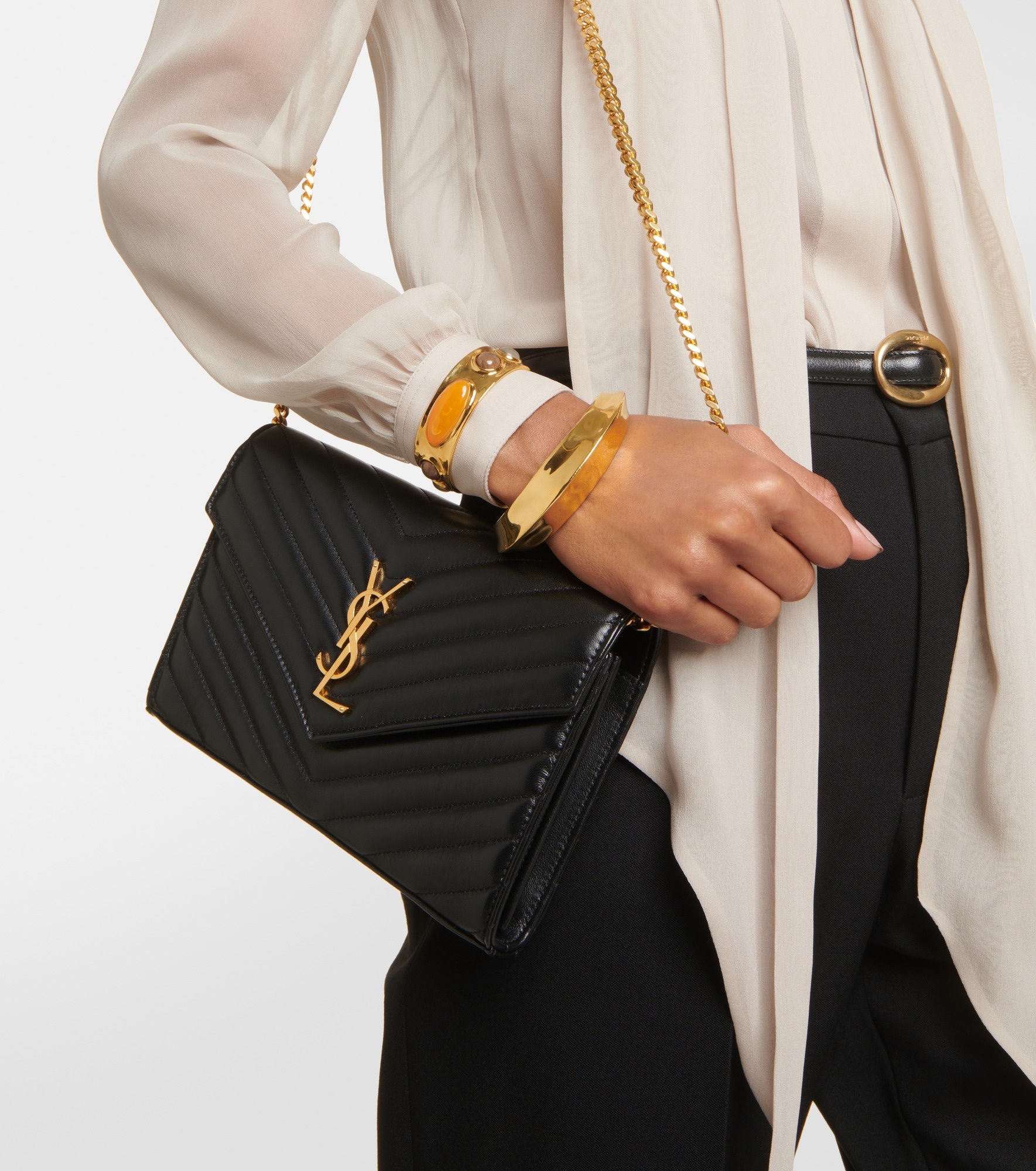 Cassandre matelassé leather wallet on chain - 2