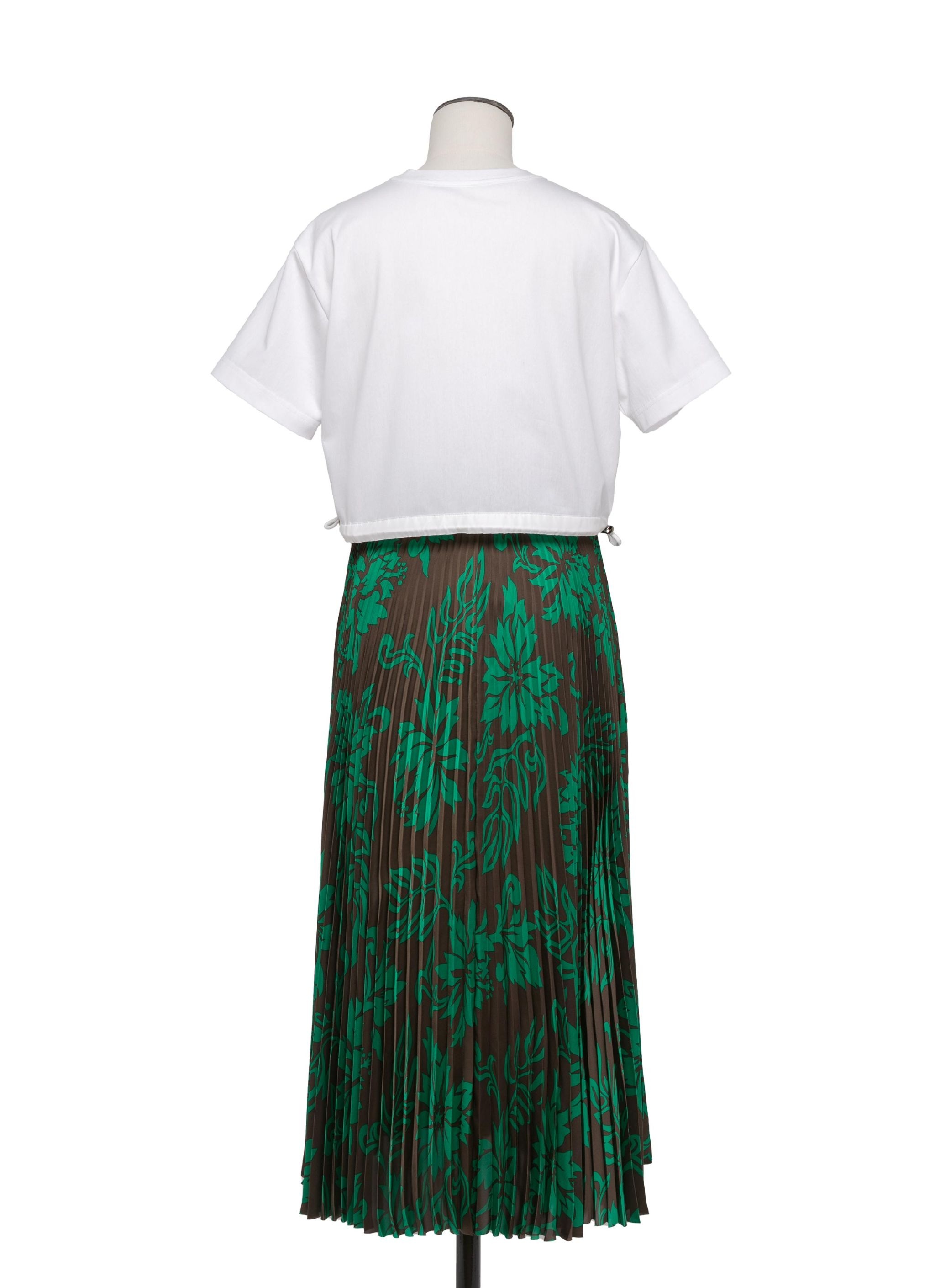 Floral Print Cotton Jersey Dress - 3