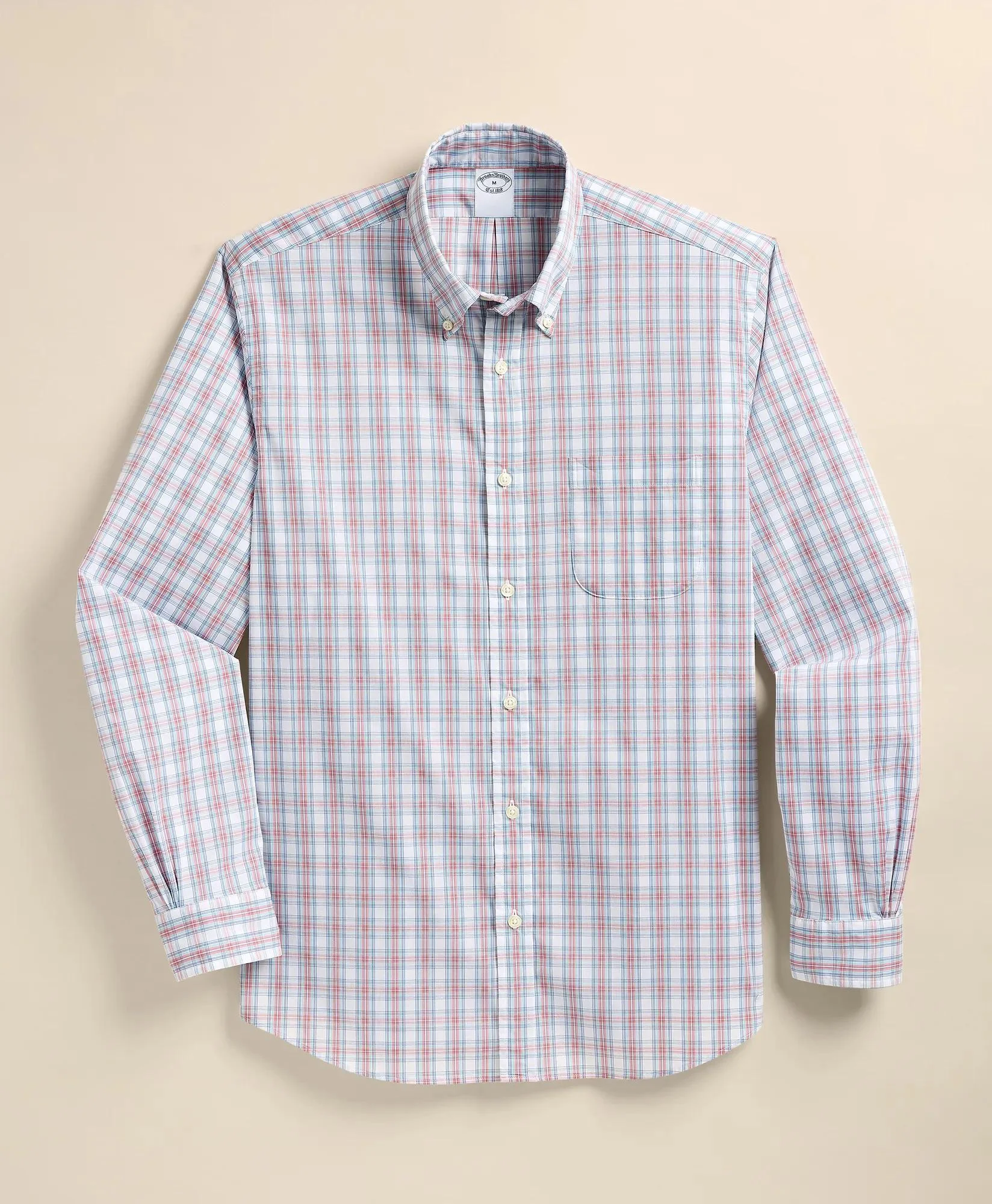Performance Series Stretch Polo Button-Down Collar, Tartan Sport Shirt - 1