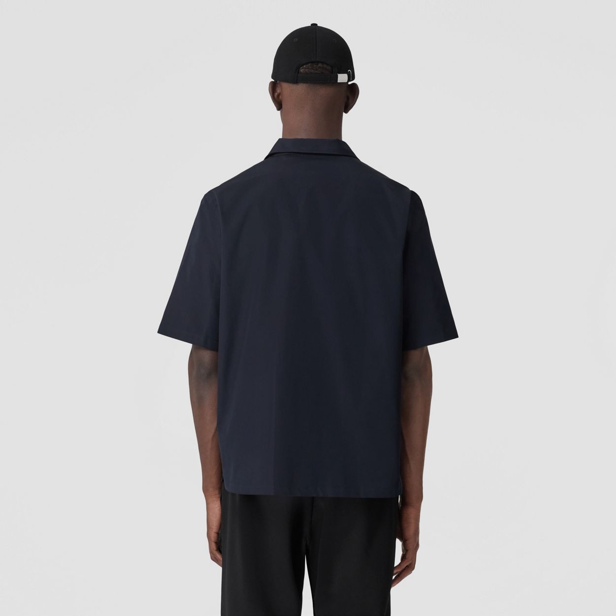 Short-sleeve Embroidered Logo Cotton Shirt - 4