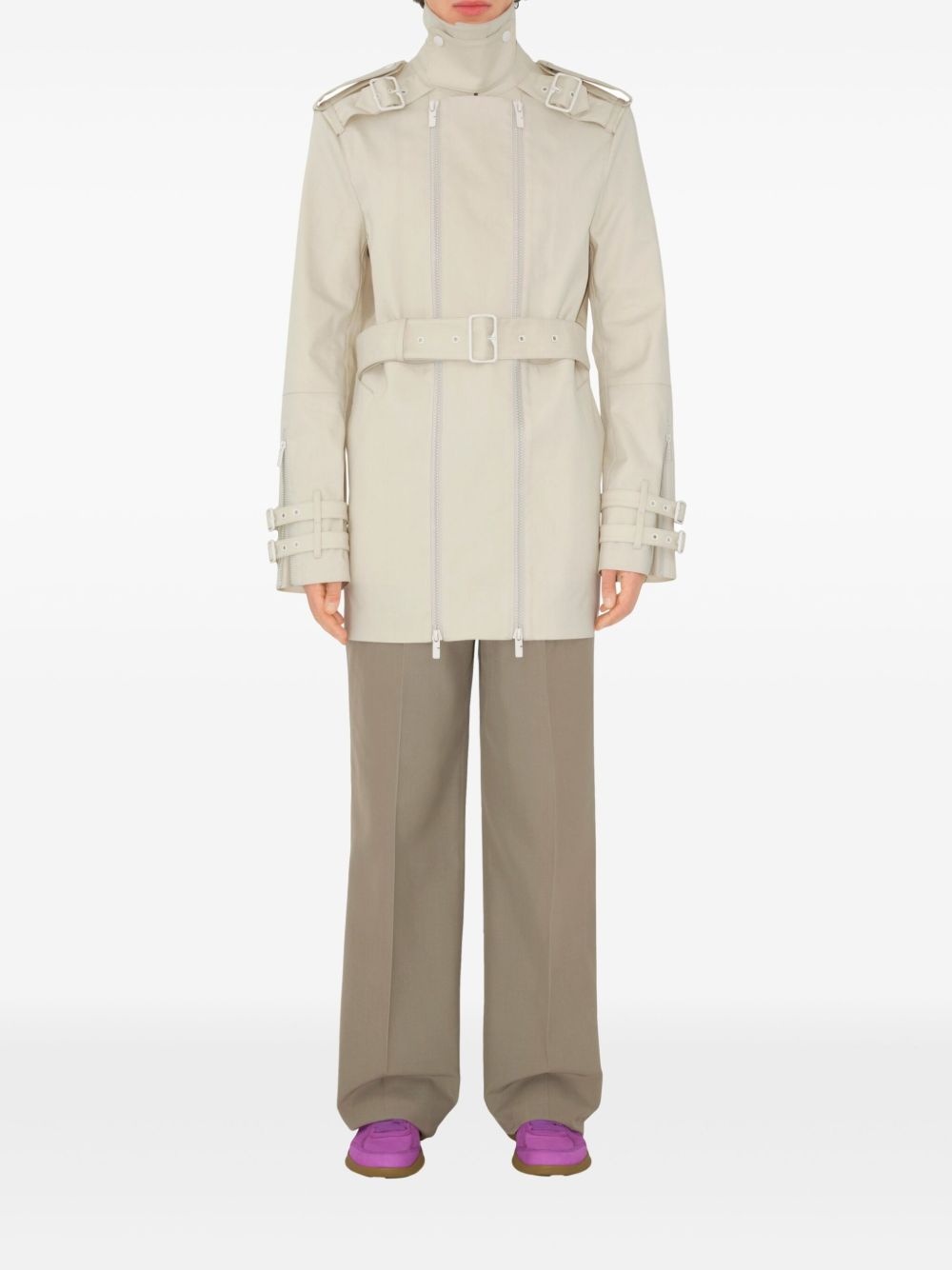 cotton trench jacket - 3