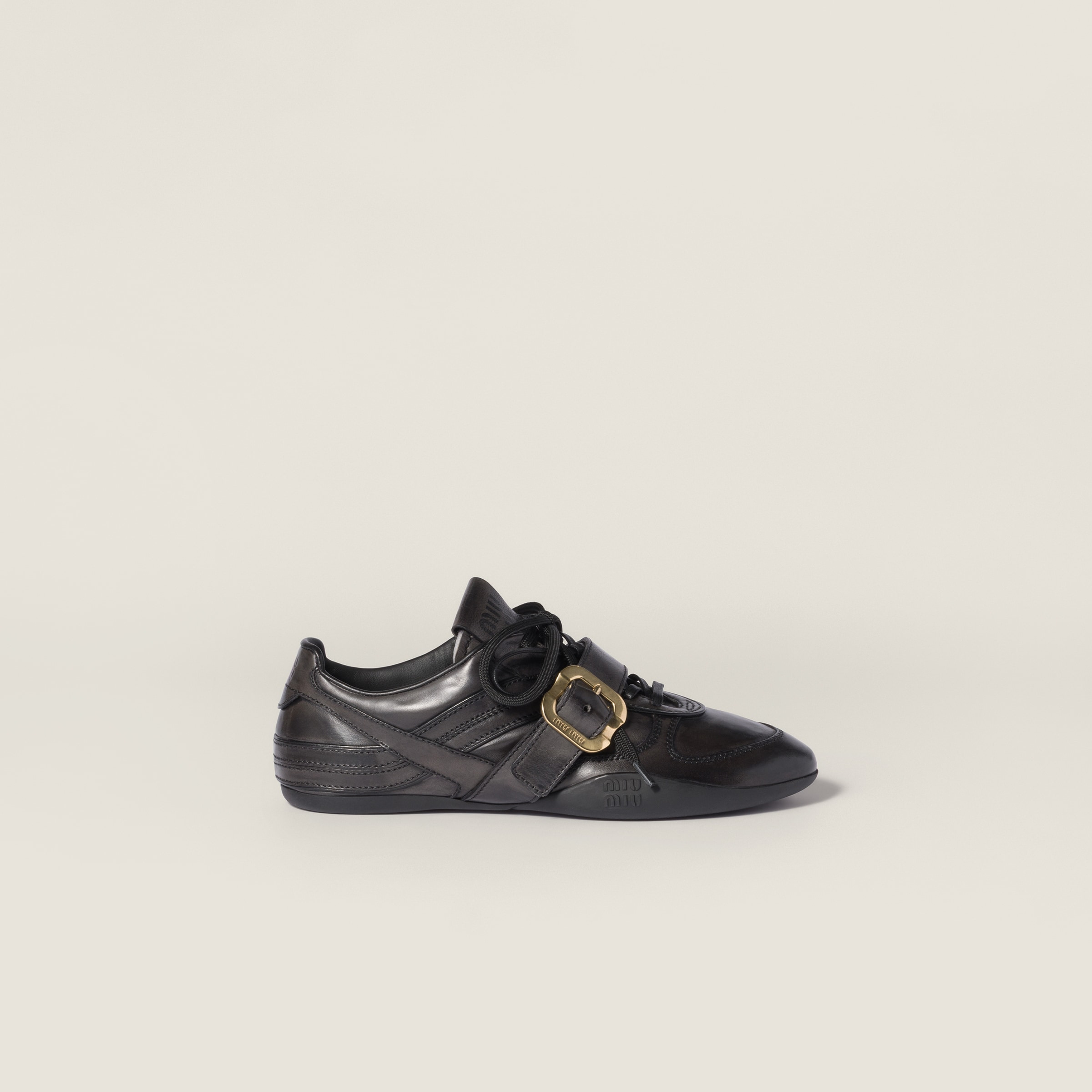 Leather sneakers with buckle - 2