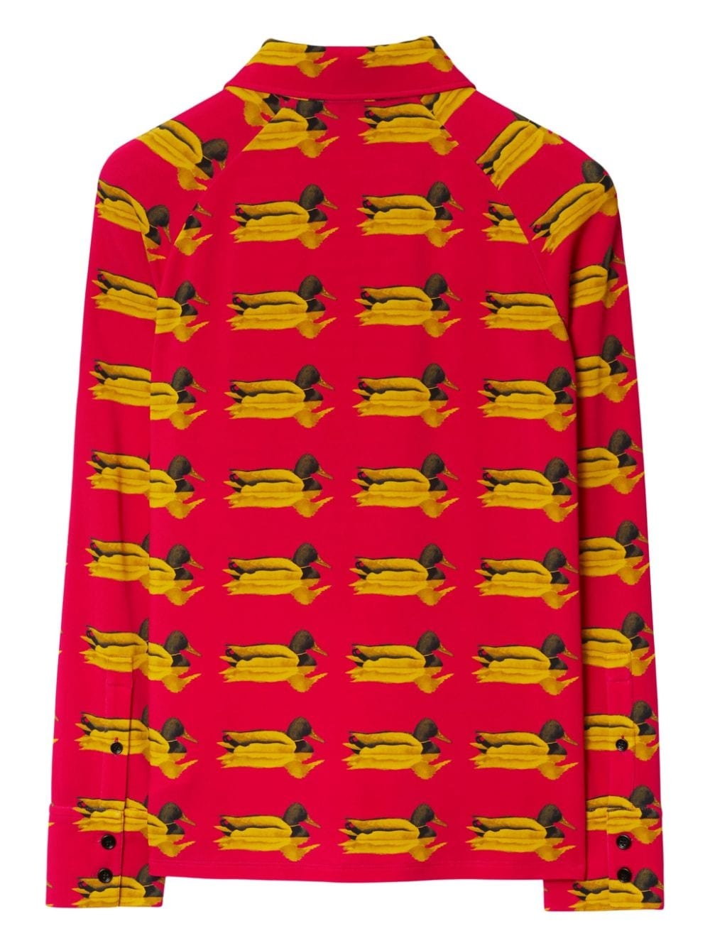 monogram-pattern spread-collar shirt - 5