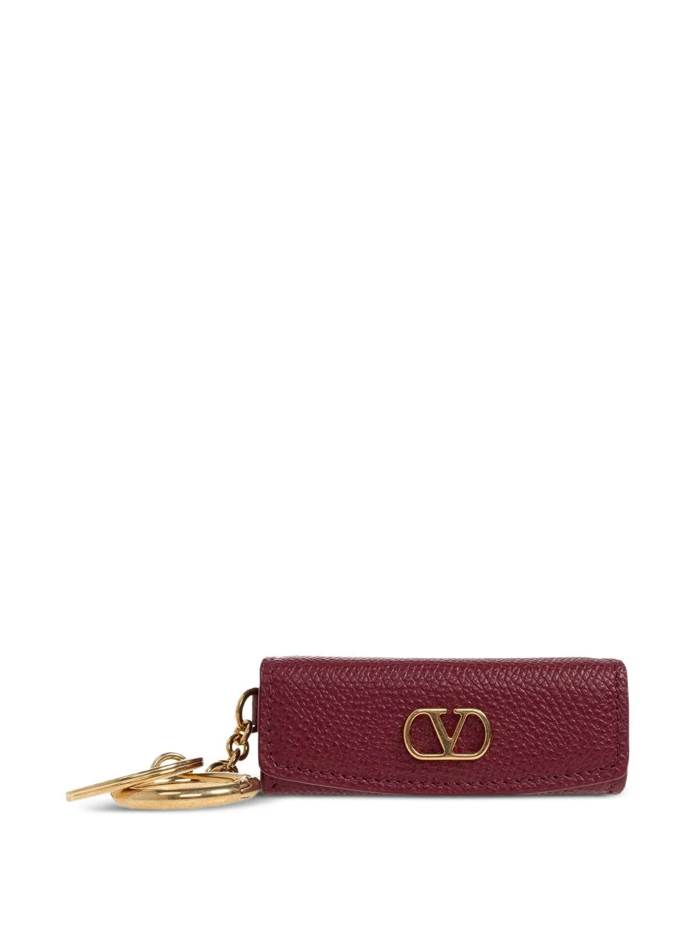 VLogo Signature leather lipstick keychain - 1
