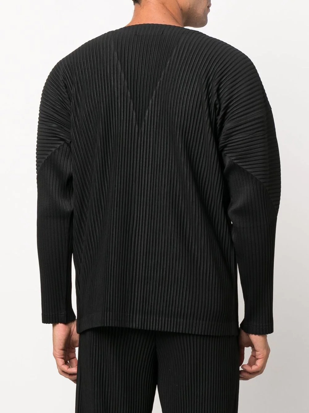 fully-pleated long-sleeve shirt - 4