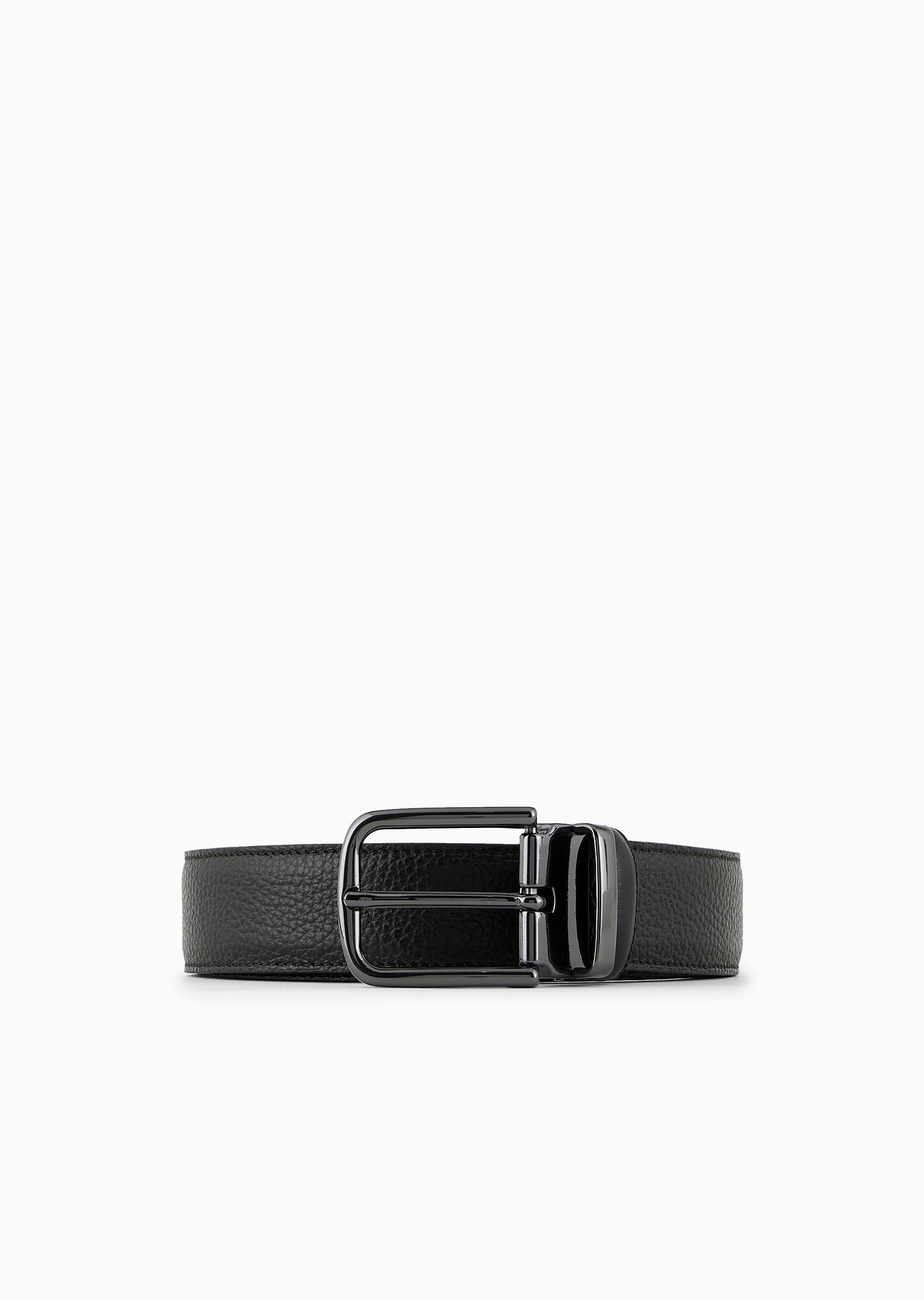 Reversible belt in pebbled leather - 1
