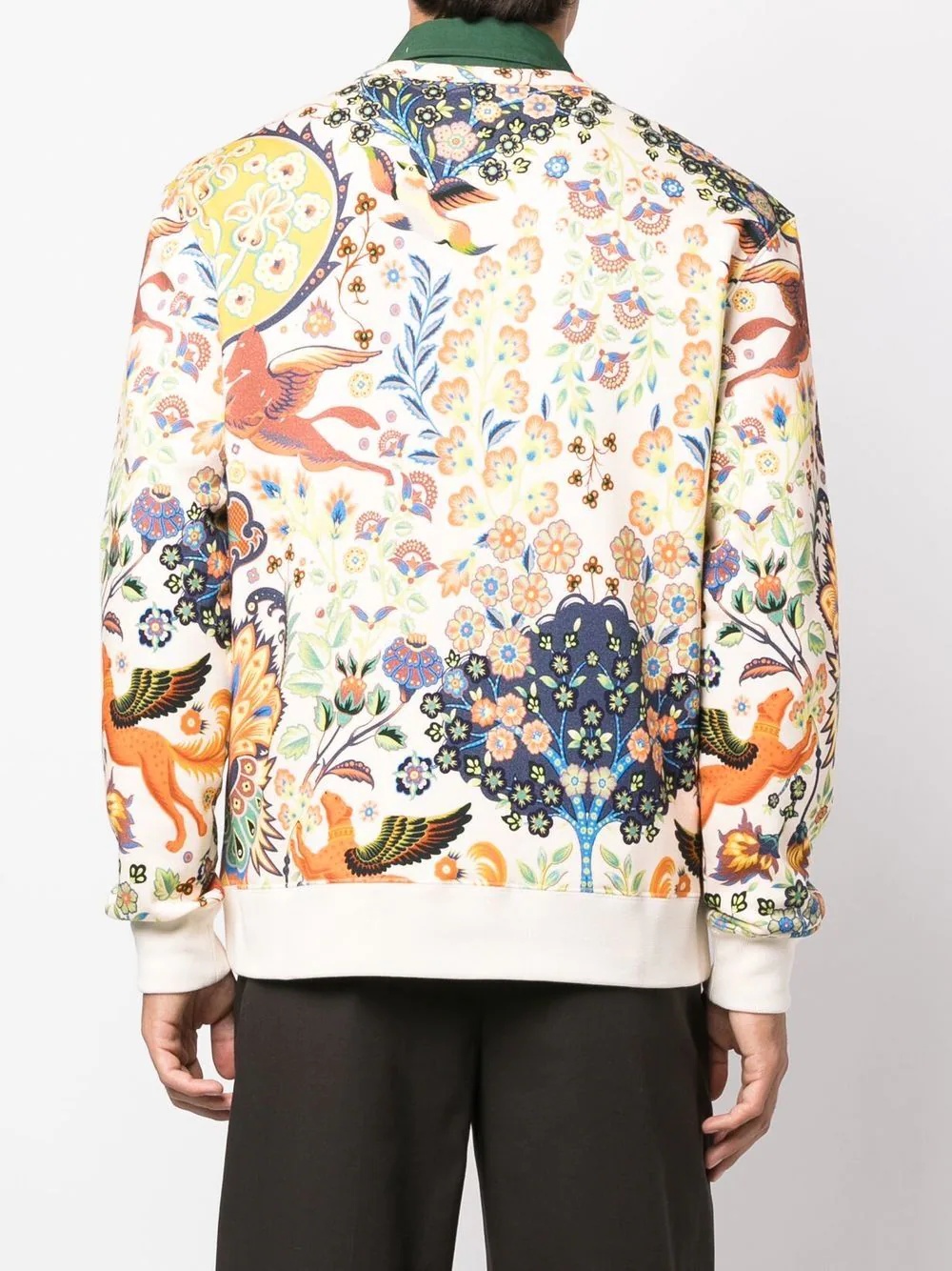 floral ornamental-print cotton sweatshirt - 4