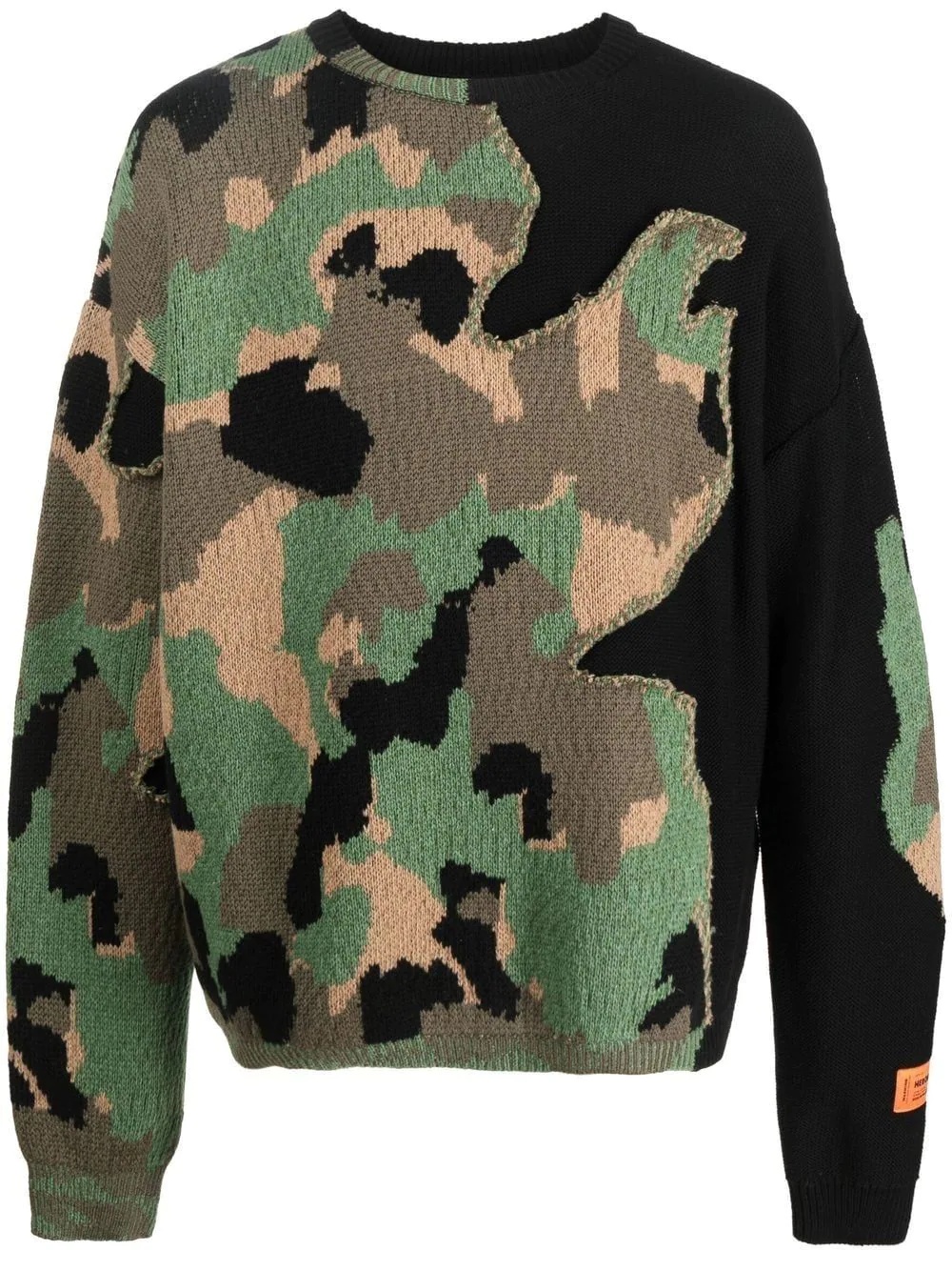 camouflage knitted jumper - 1