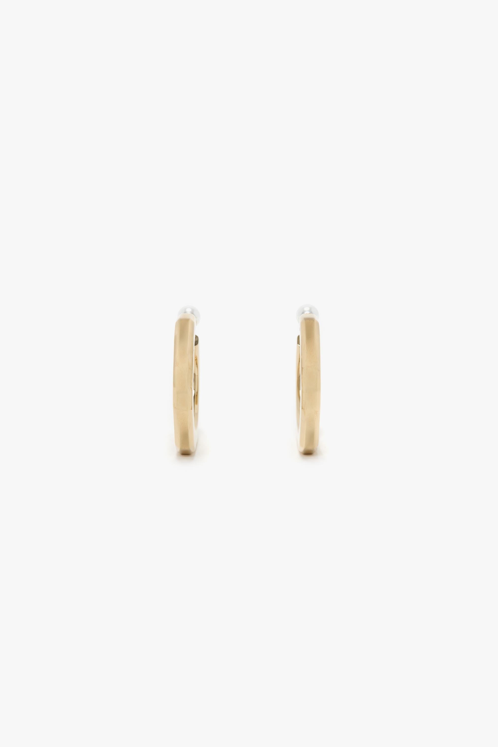 Hexagonal Hoop Earrings In Light Gold - 2