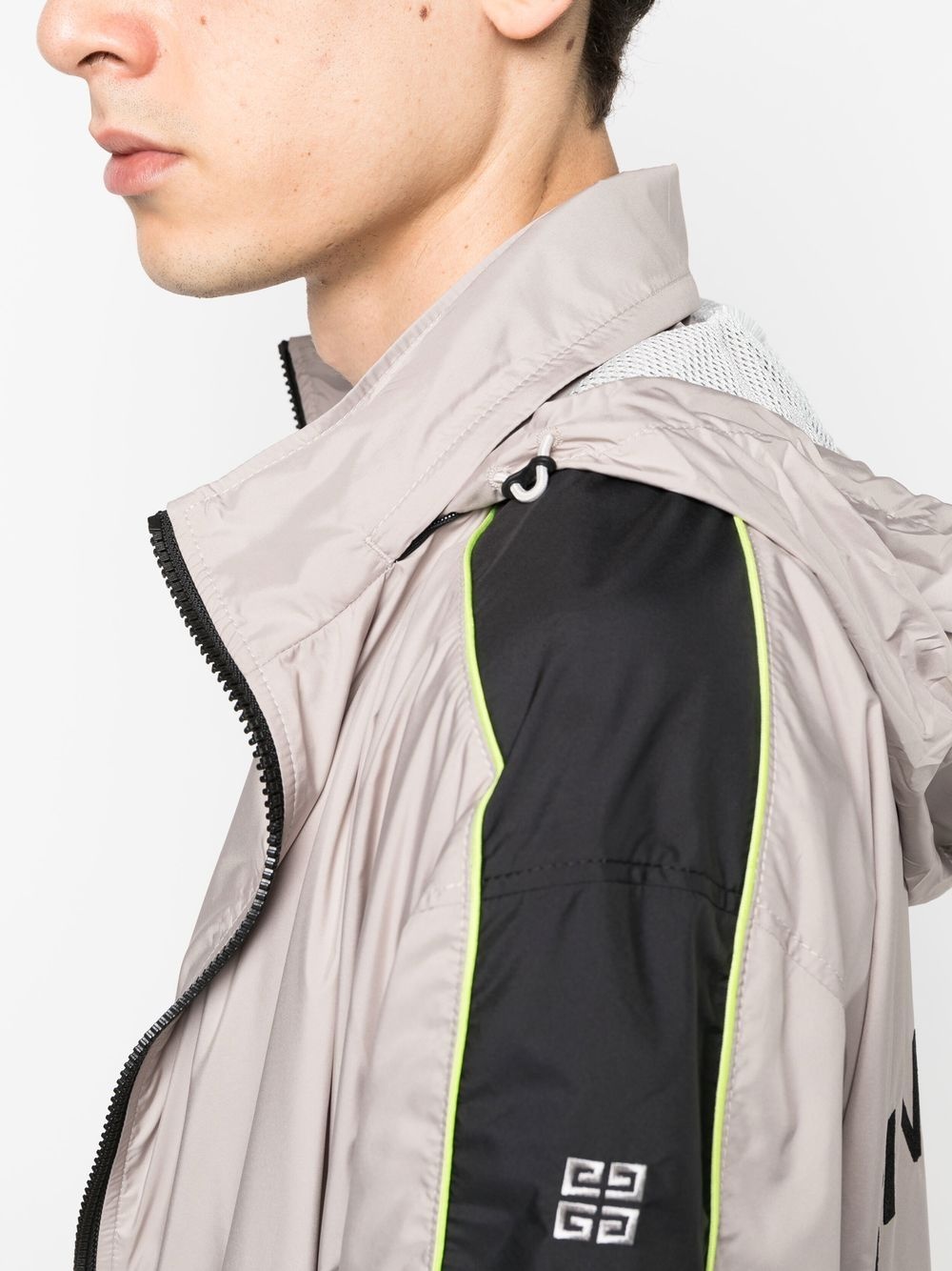 logo-print hooded jacket - 5