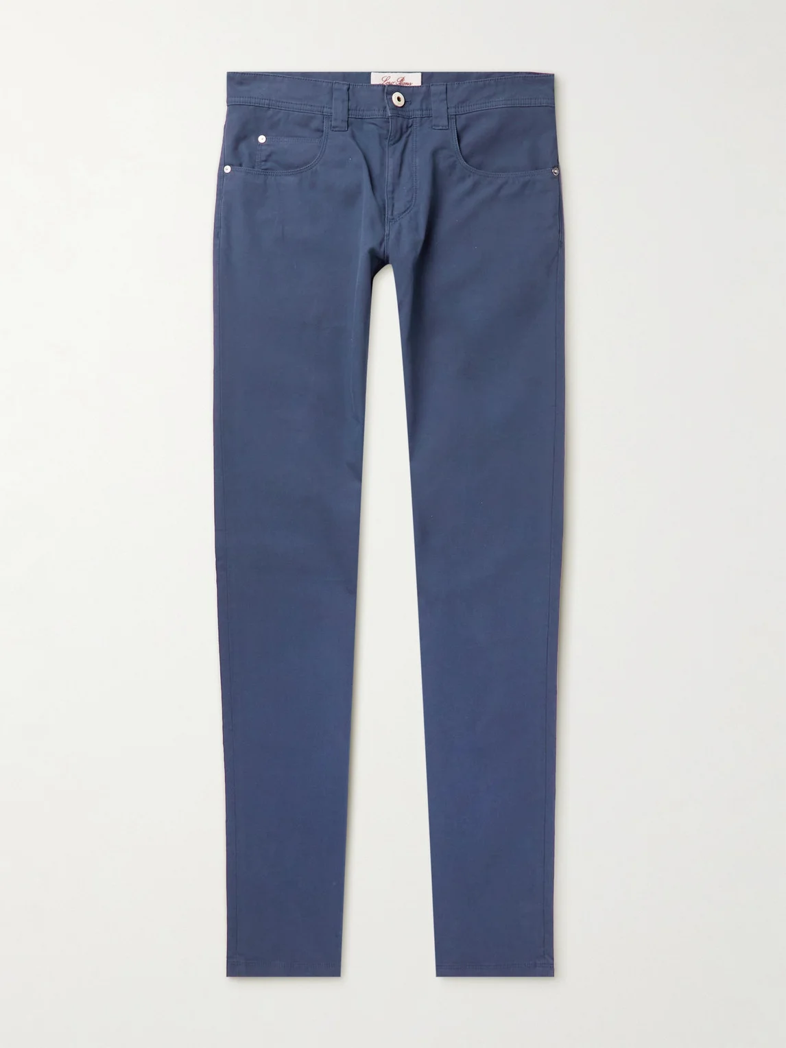 Slim-Fit Garment-Dyed Cotton-Blend Trousers - 1