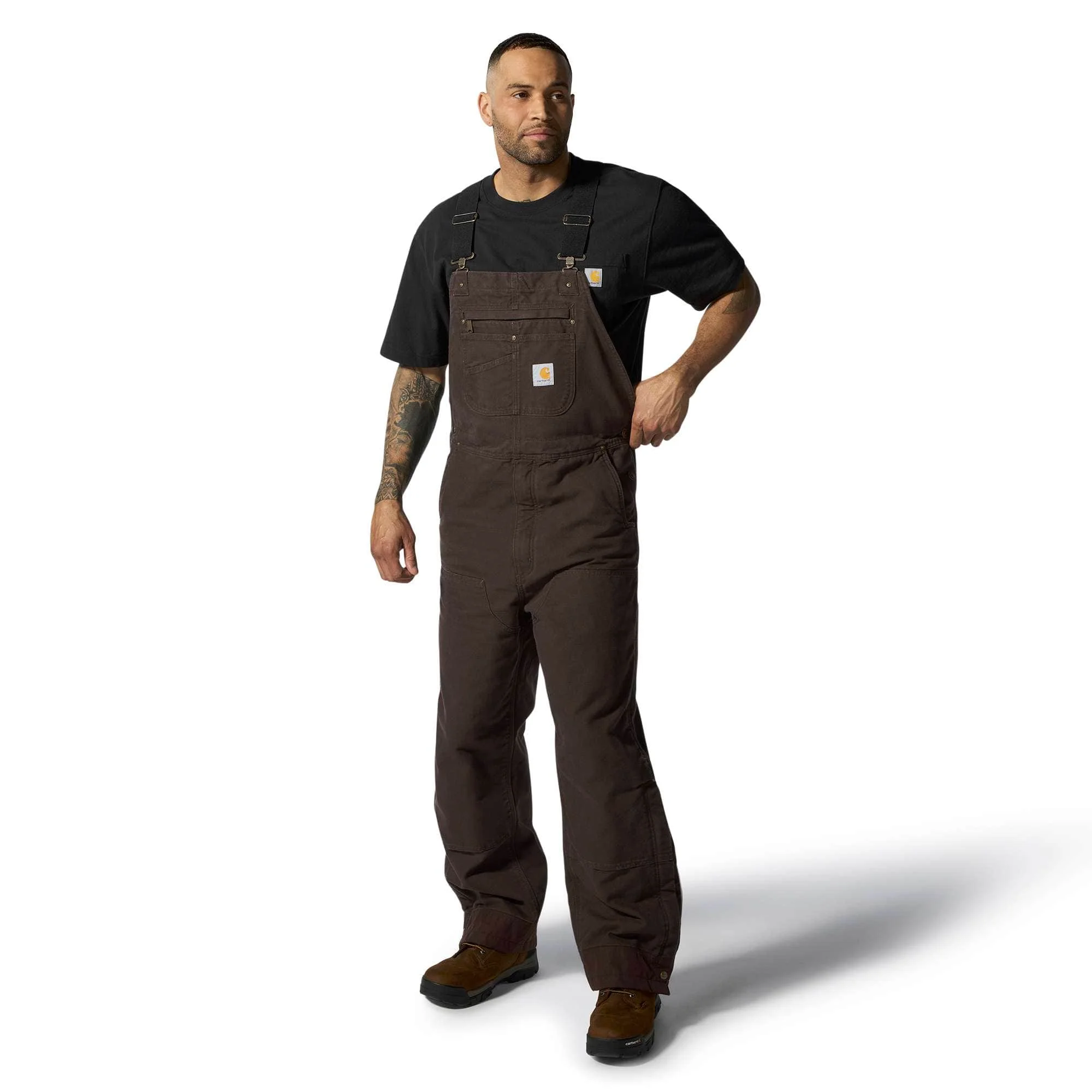 Washed Duck Insulated Bib Overall - 1