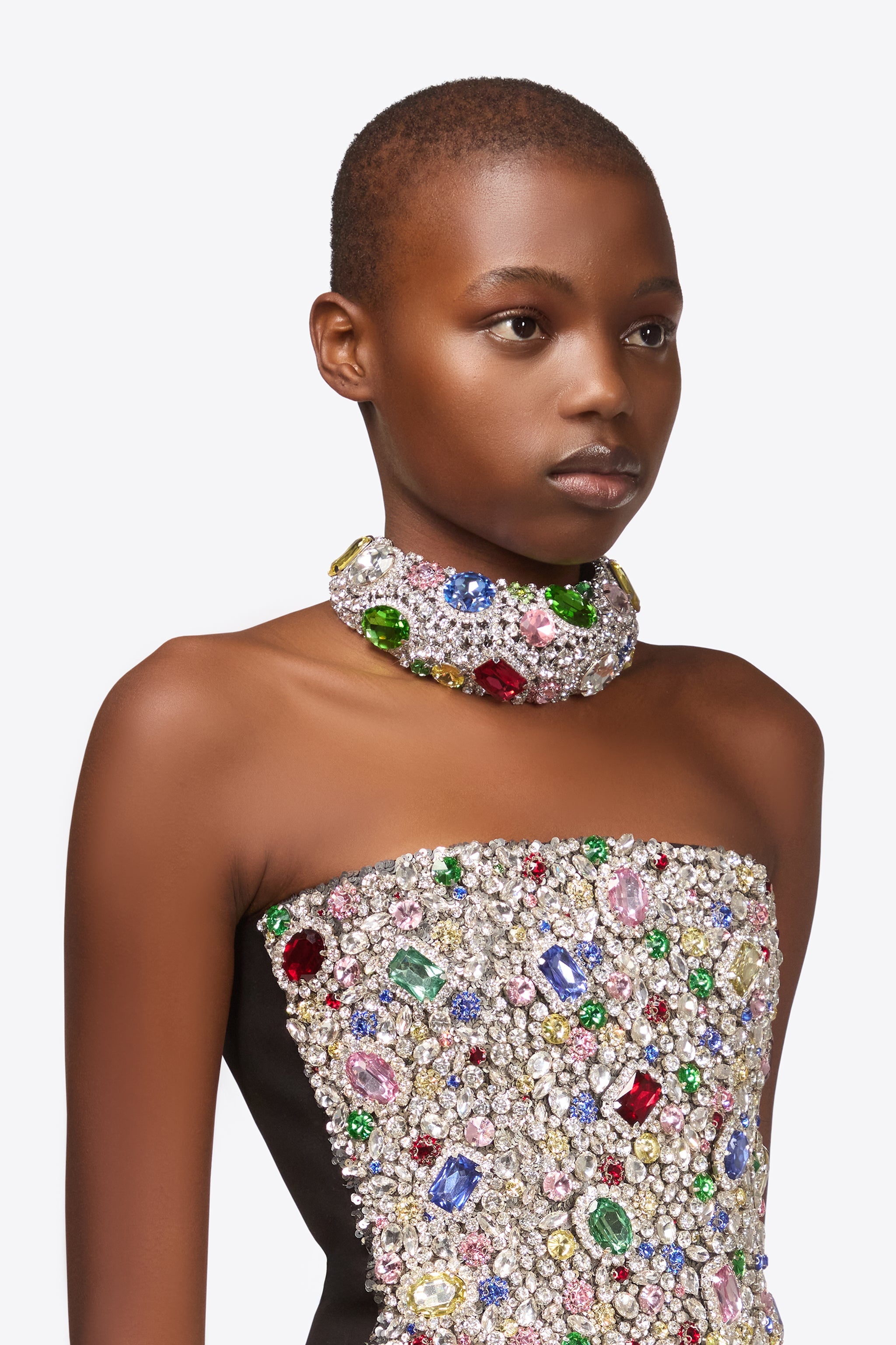 CRYSTAL GEMSTONE CLUSTER NECKLACE - 4