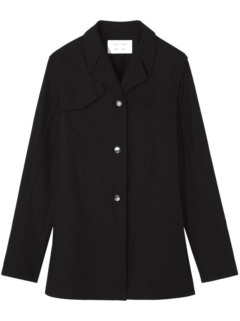 notched-lapels button-down blazer 1