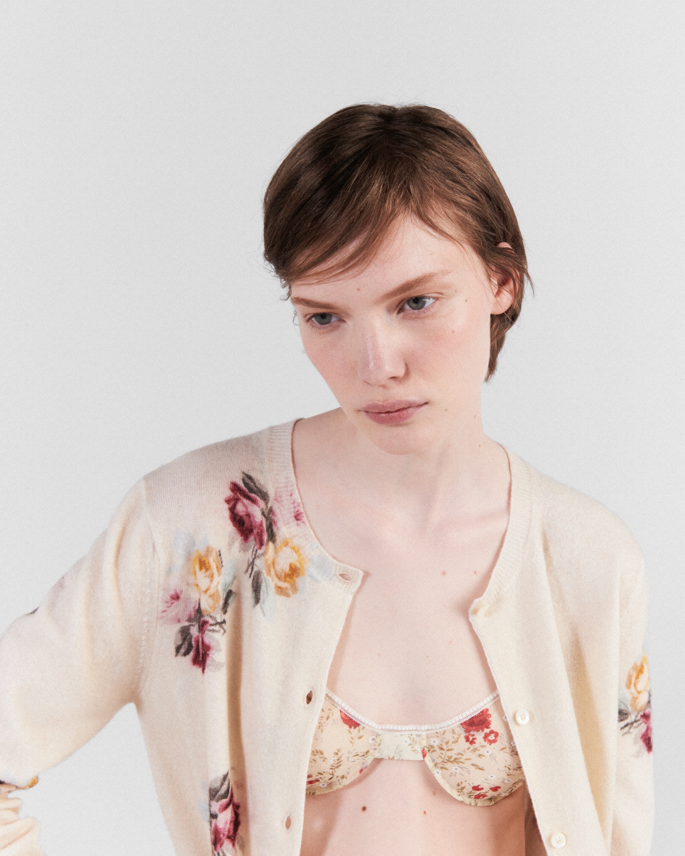 Printed wool cardigan - 6