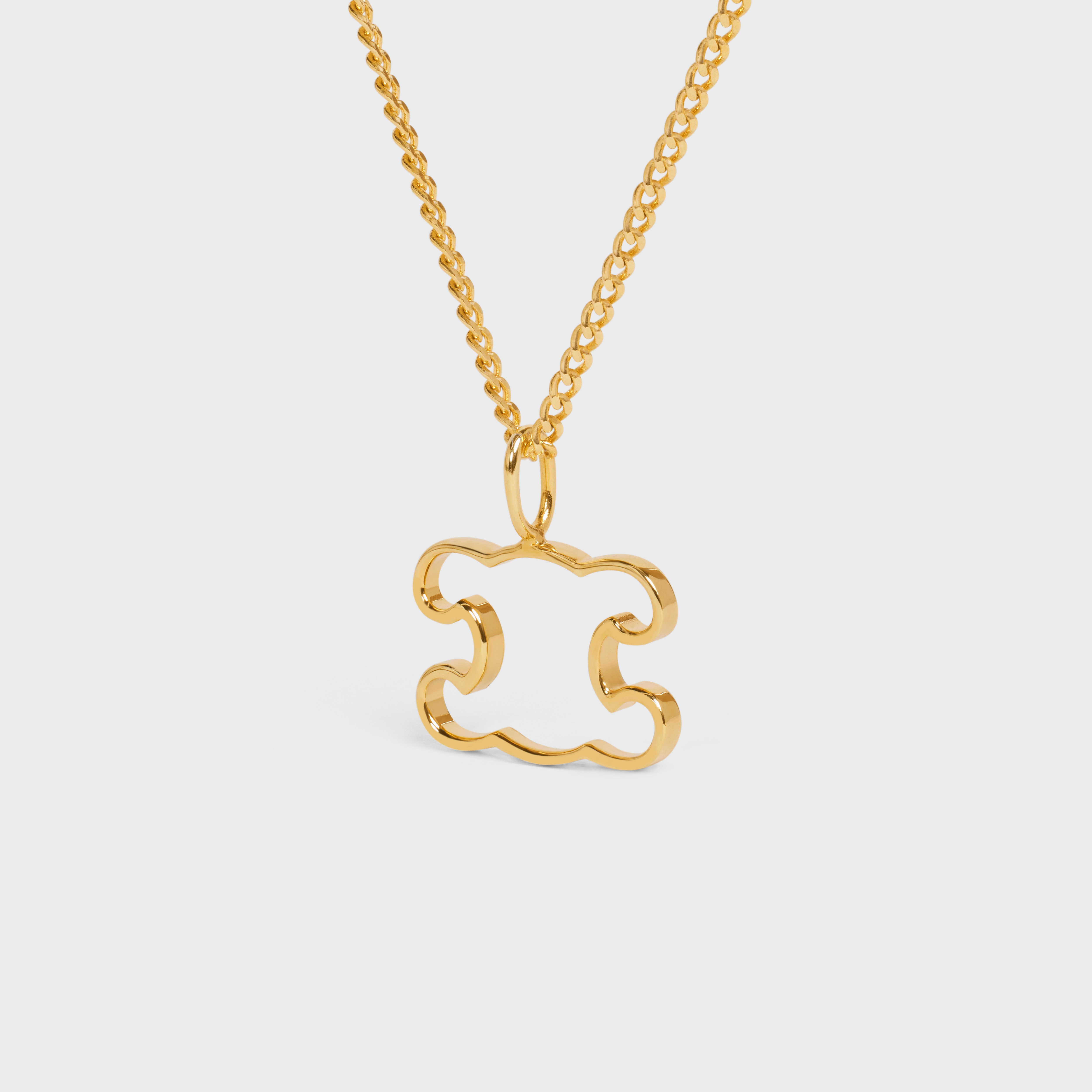 Triomphe Frame Necklace in Brass with Gold Finish - 2
