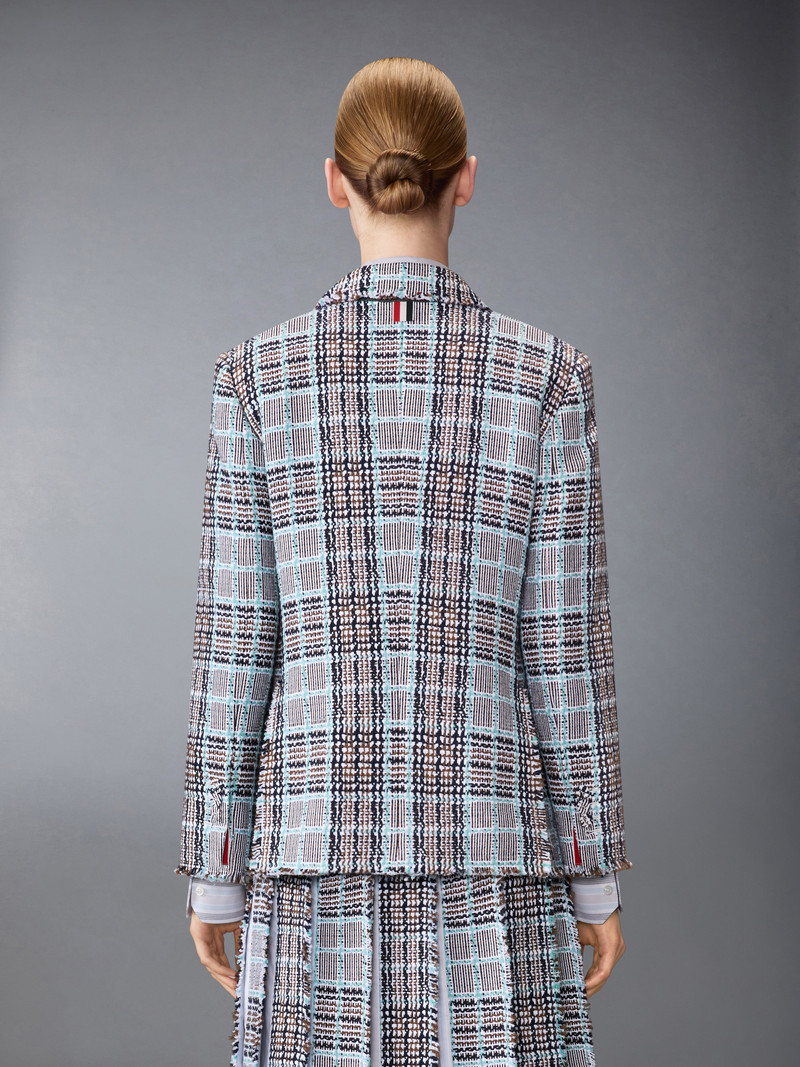 FRAYED PLAID CHECK SUMMER TWEED SPORTCOAT 3