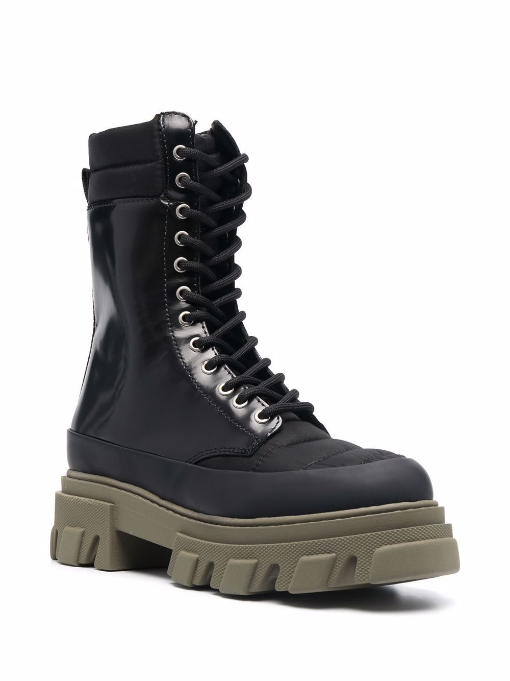 lace-up combat boots - 2